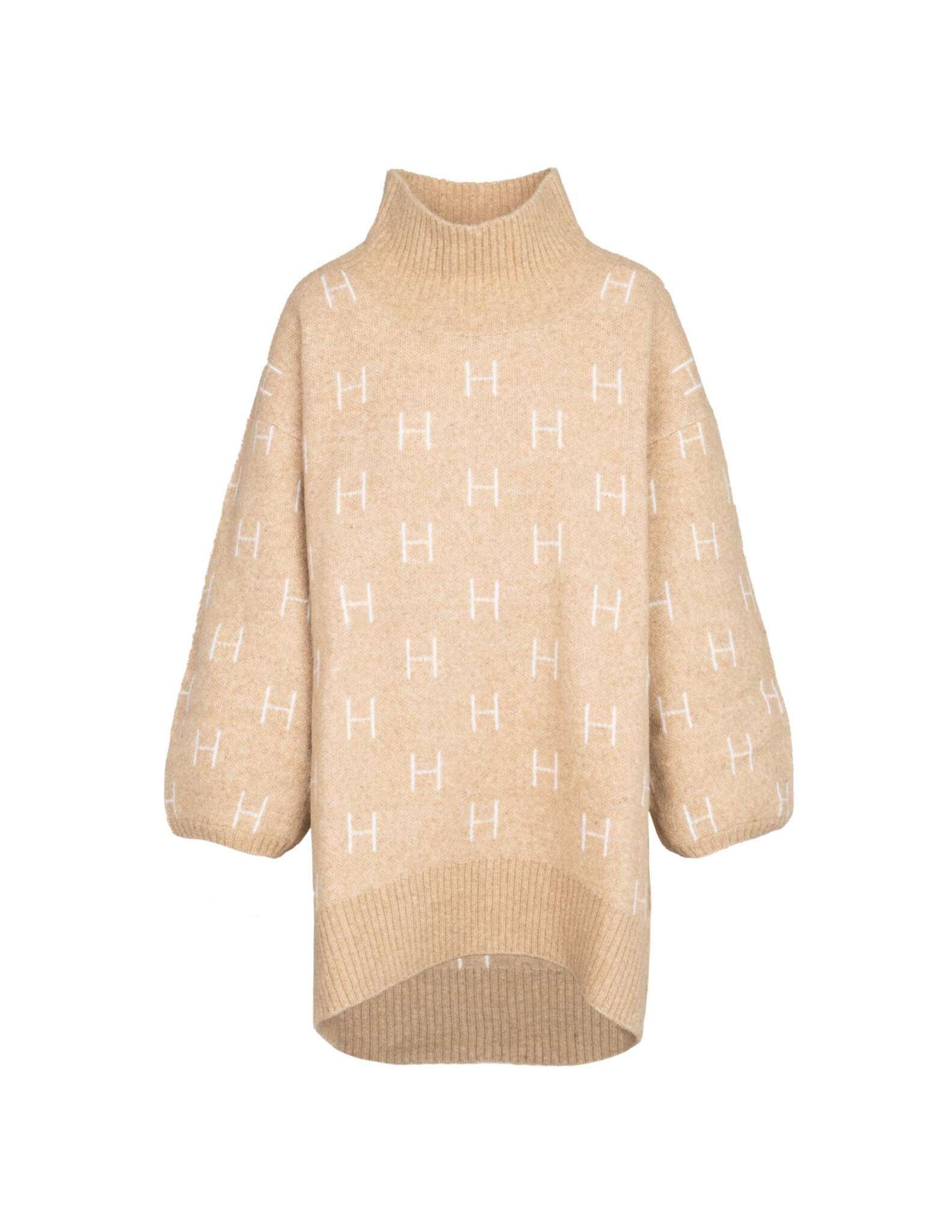 FAM Sweater Long in Light Beige Pull Hést