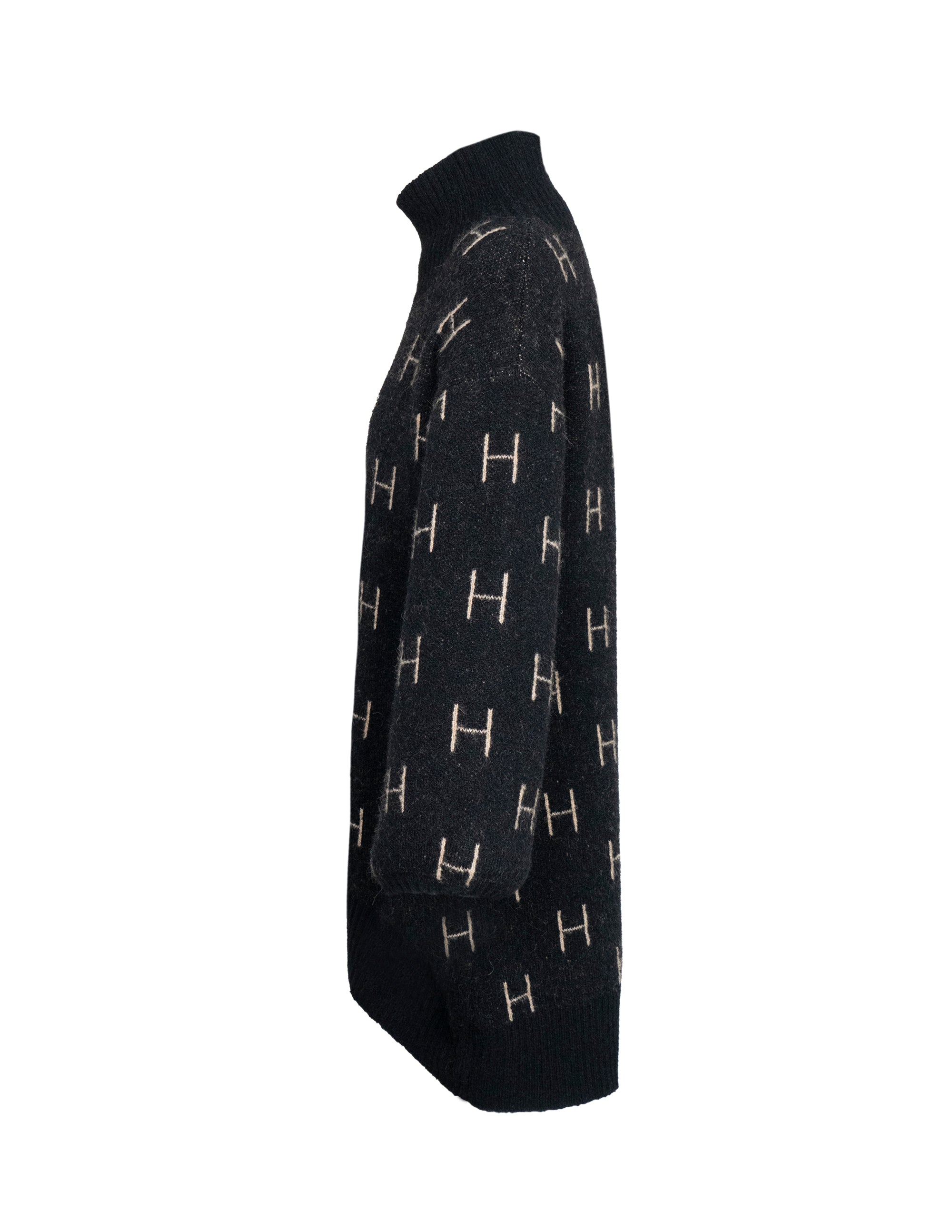 FAM Sweater Long in Black Pull Hést