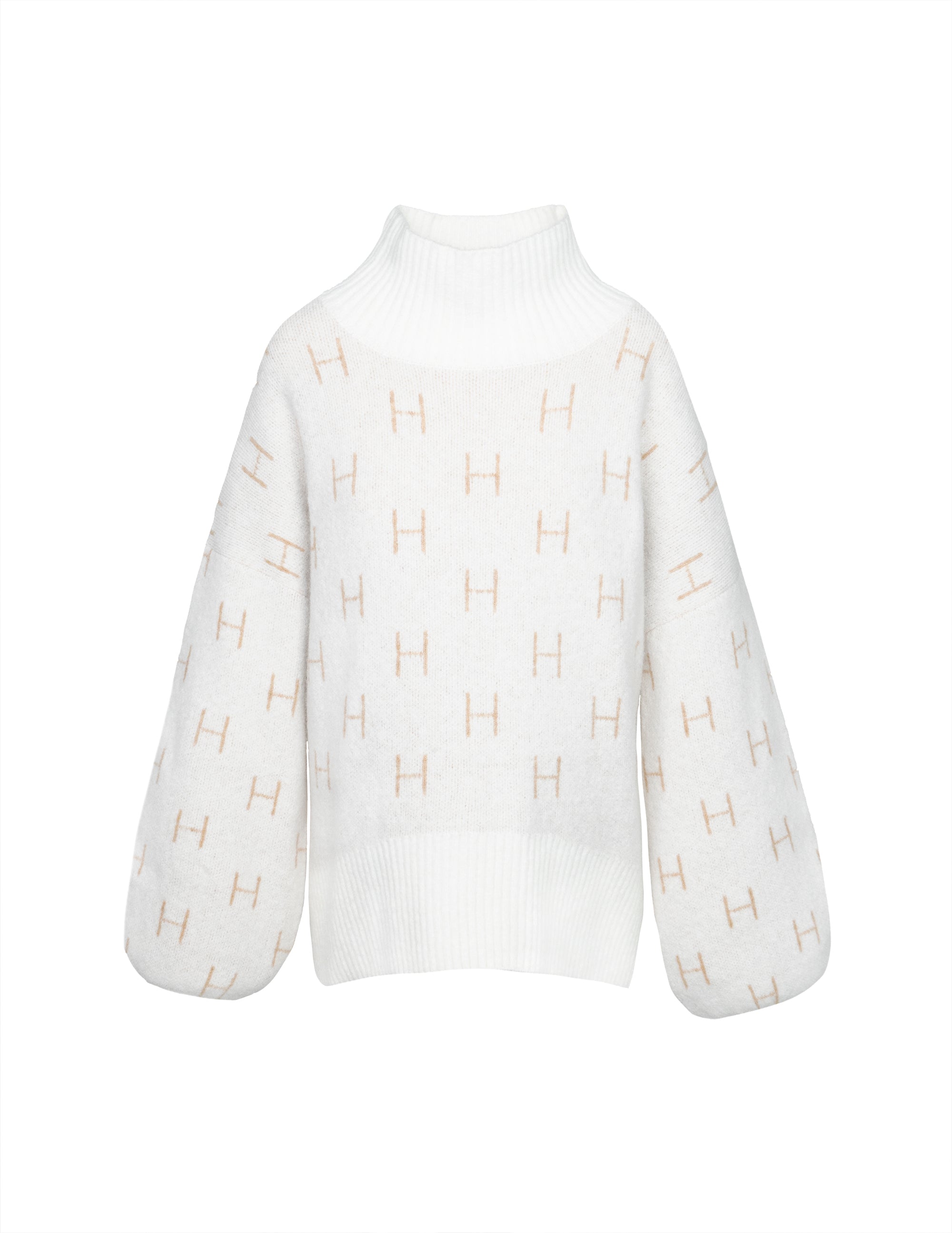 FAM Sweater Short in White Pullover Hést