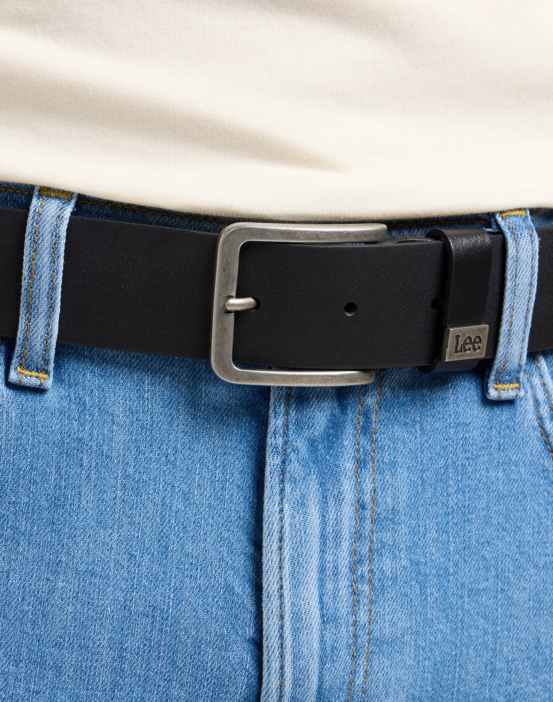Ceinture Small Logo en noir Ceinture Lee