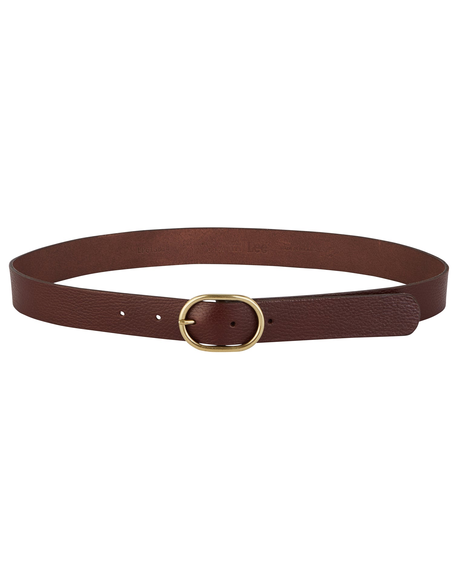 Wide Leather Belt in Dark Brown Ceinture Lee