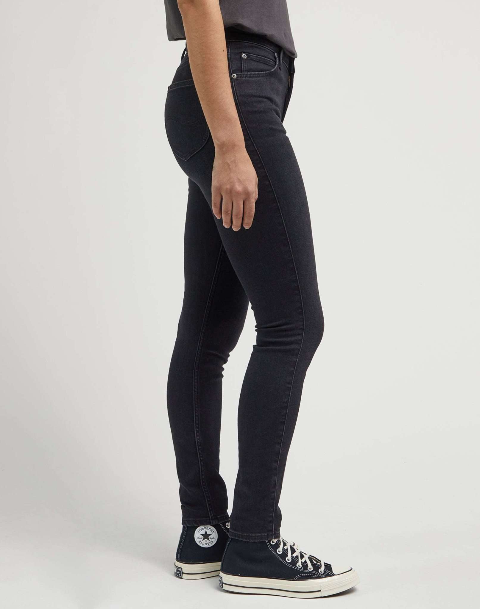 Scarlett High en jean tinglé noir Lee