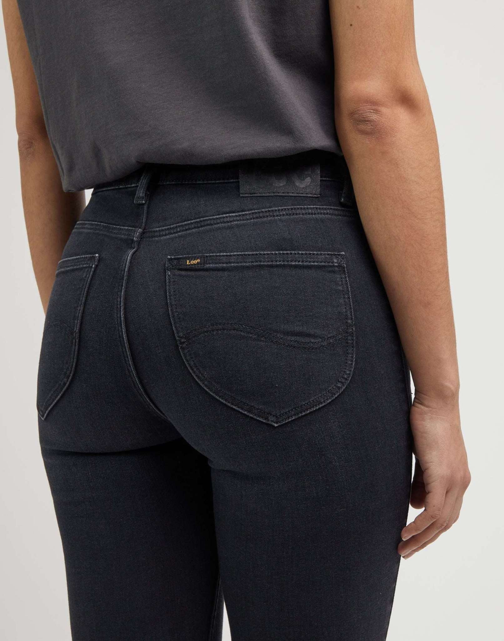 Scarlett High en jean tinglé noir Lee