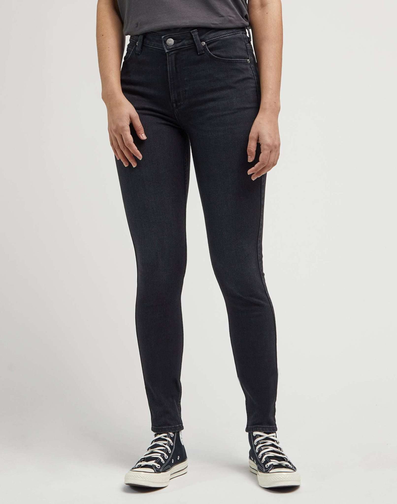 Scarlett High en jean tinglé noir Lee