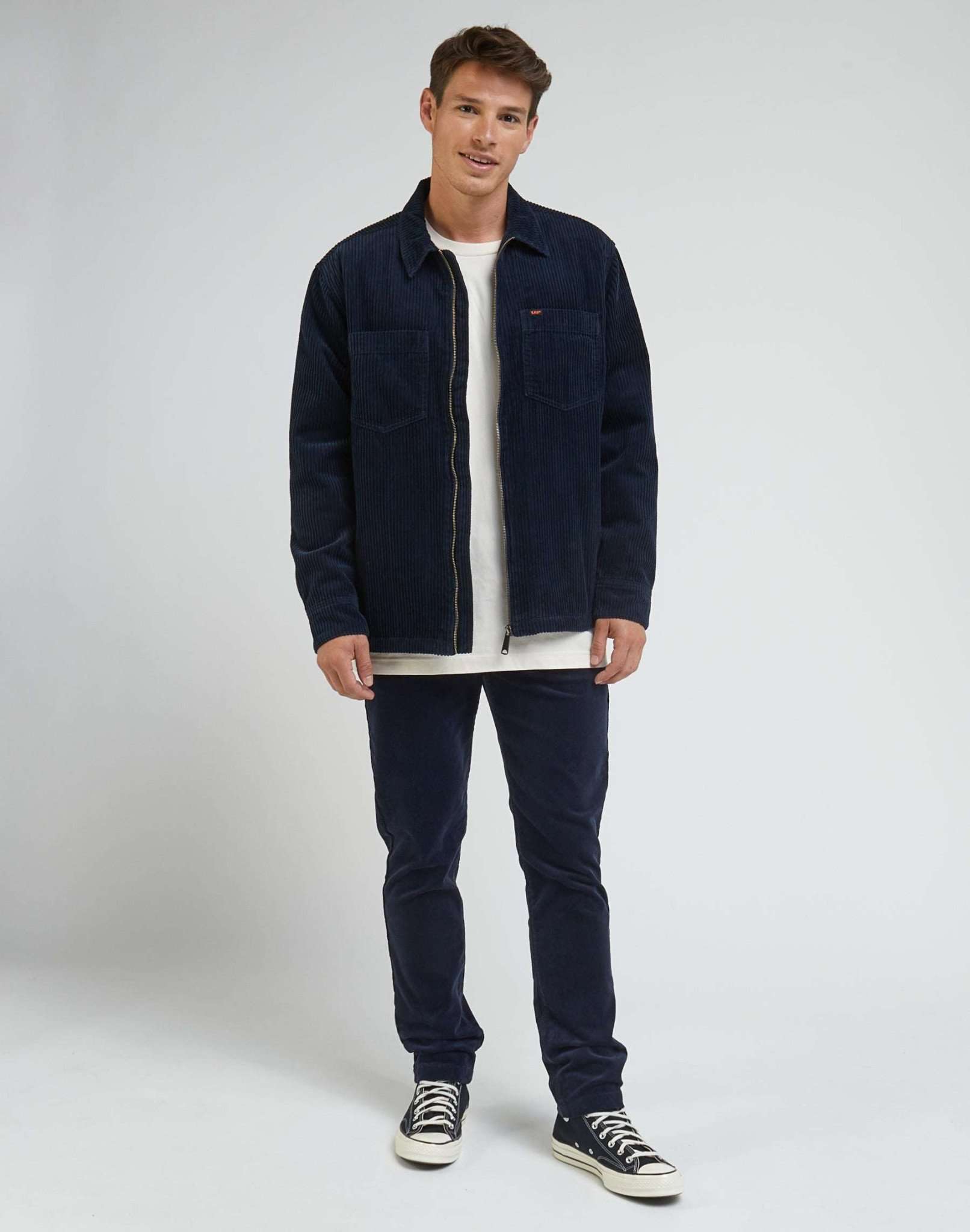 Slim Chino Corduroy in Sky Captain Pantalon Lee