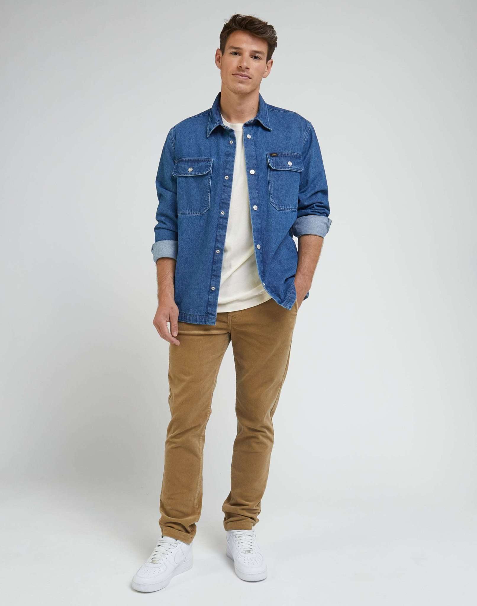 Slim Chino Corduroy en pantalon Clay Lee