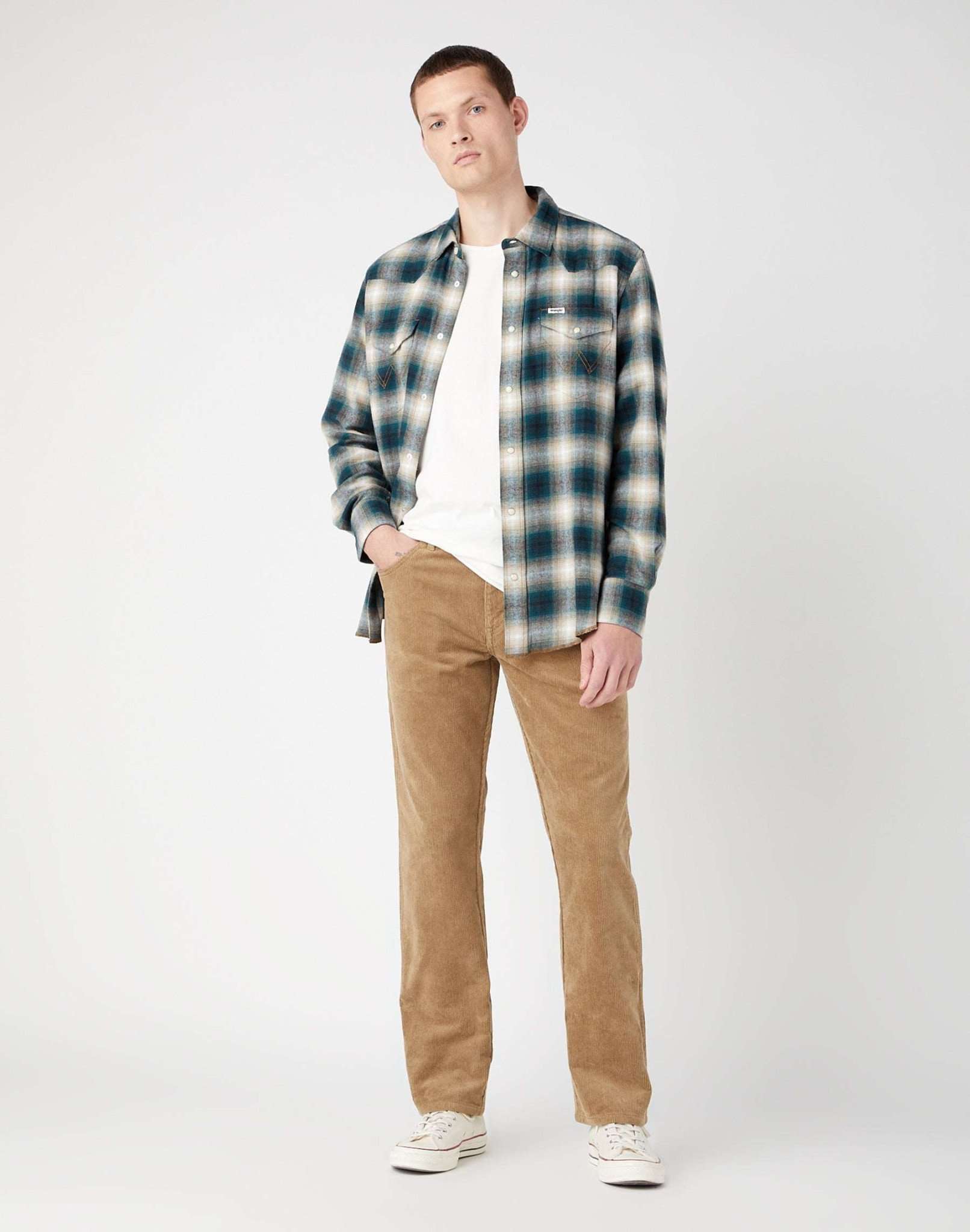 Texas Corduroy in Lead Grey Pantalon Wrangler