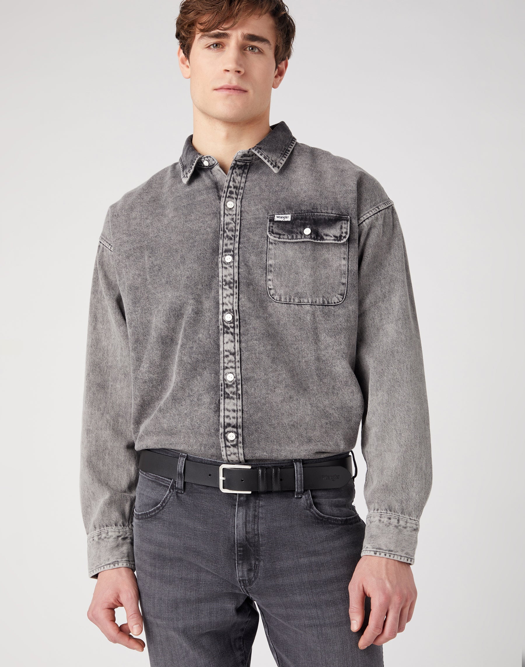 Slim Belt in Black Ceinture Wrangler