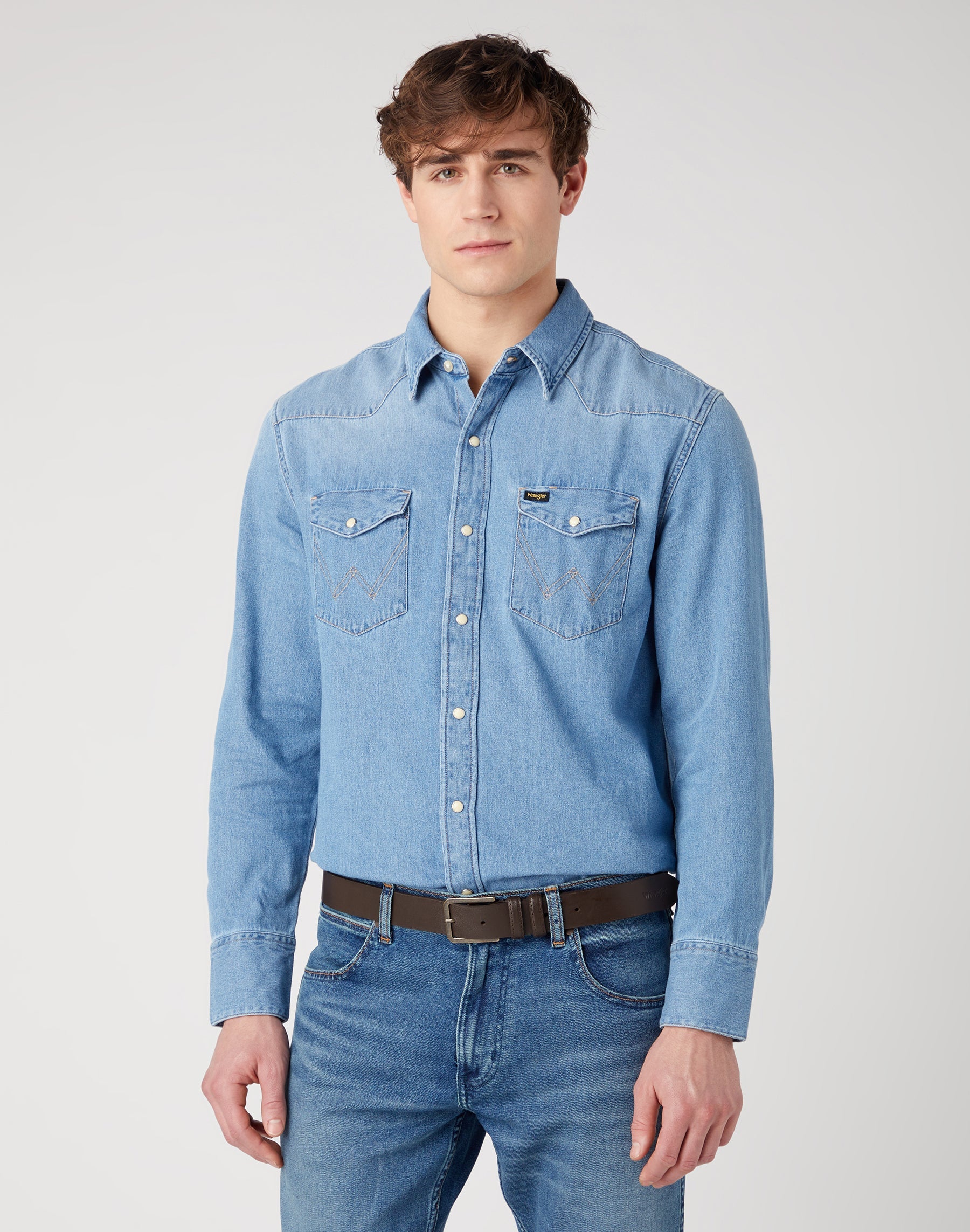 Slim Belt in Brown Ceinture Wrangler