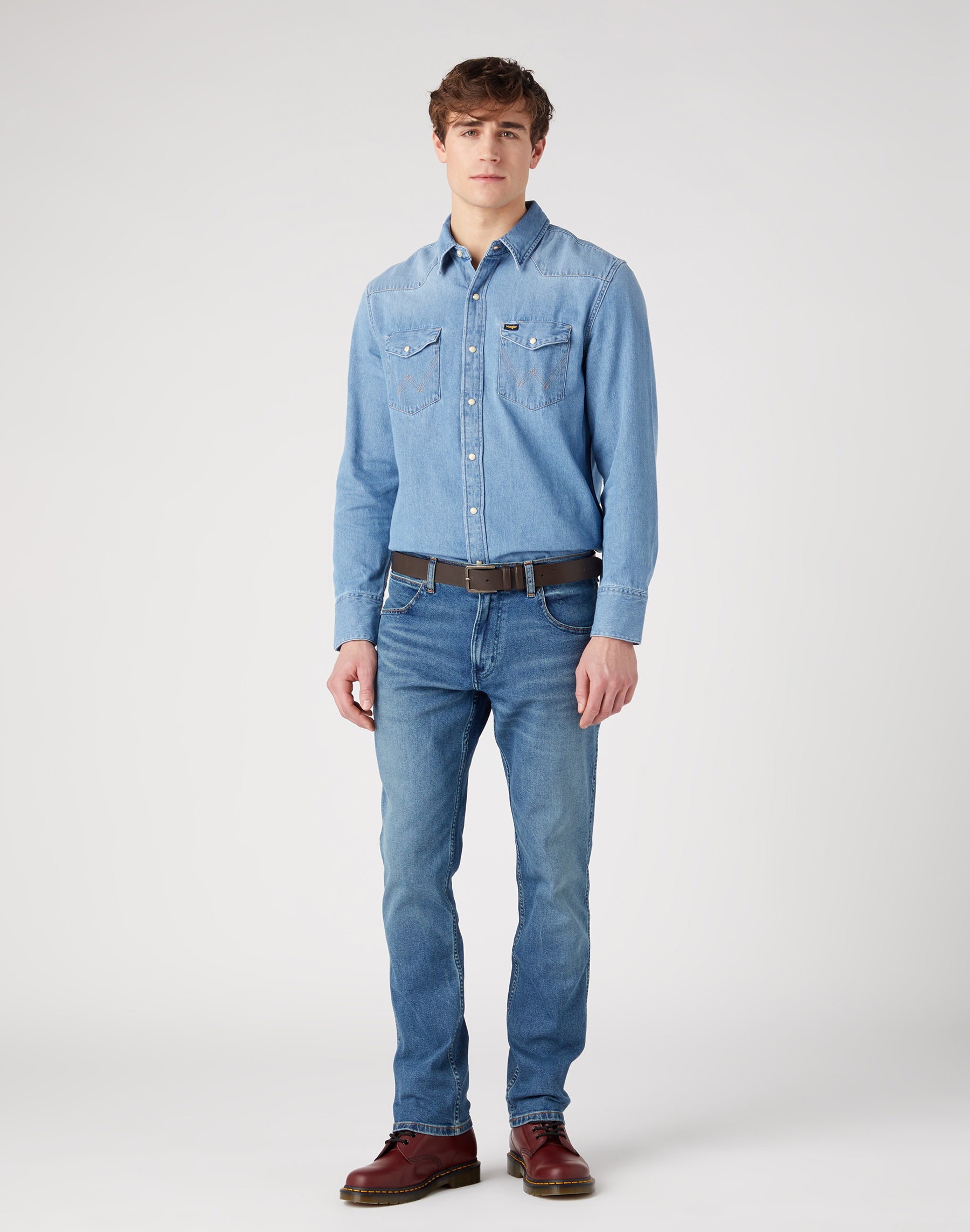 Slim Belt in Brown Ceinture Wrangler