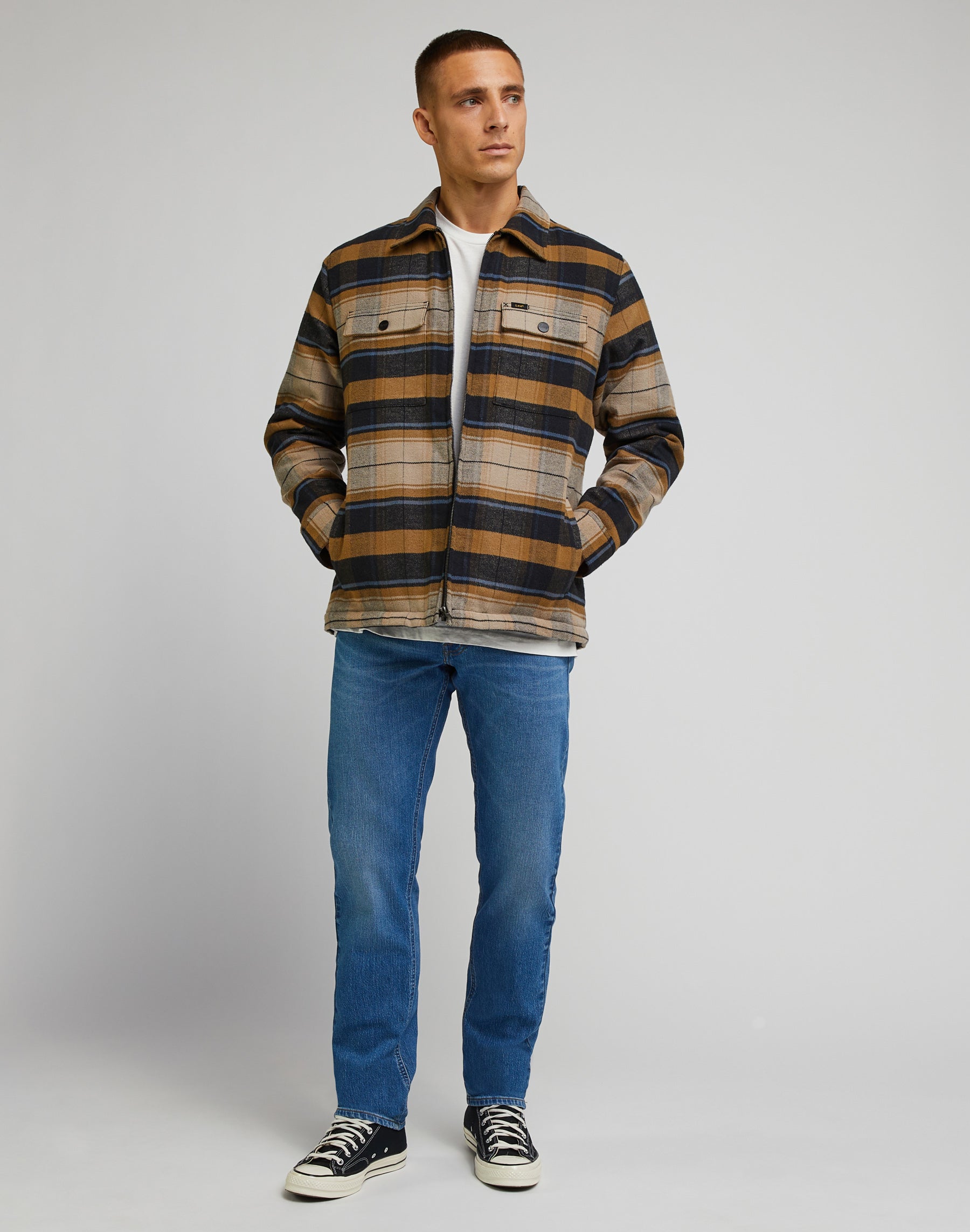 Daren Zip Fly en jeans vintage indigo Lee