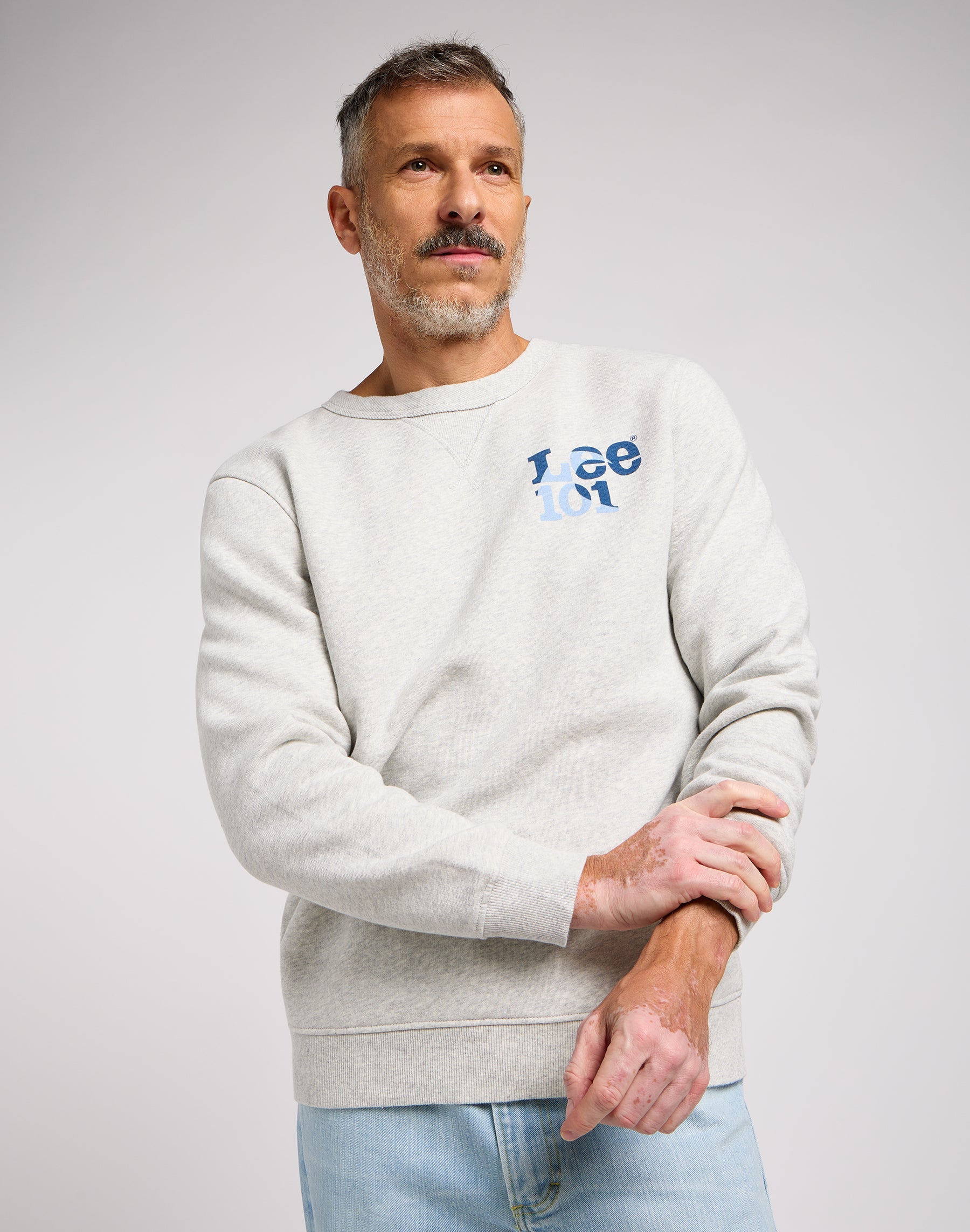 101 Rider Sweater in Sharp Grey Mele Sweatshirts Lee