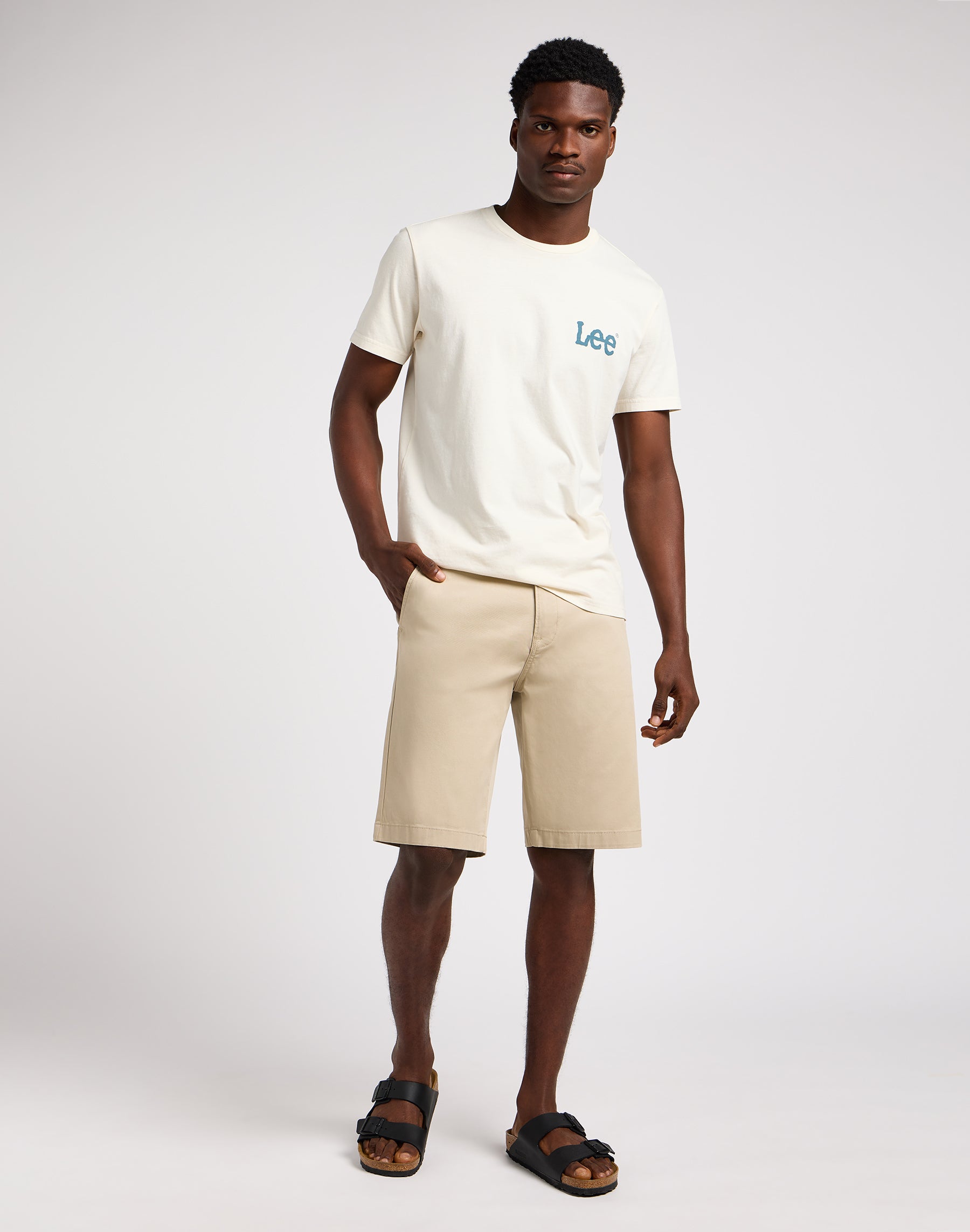 Regular Chino Short in Stone Chinoshorts Lee