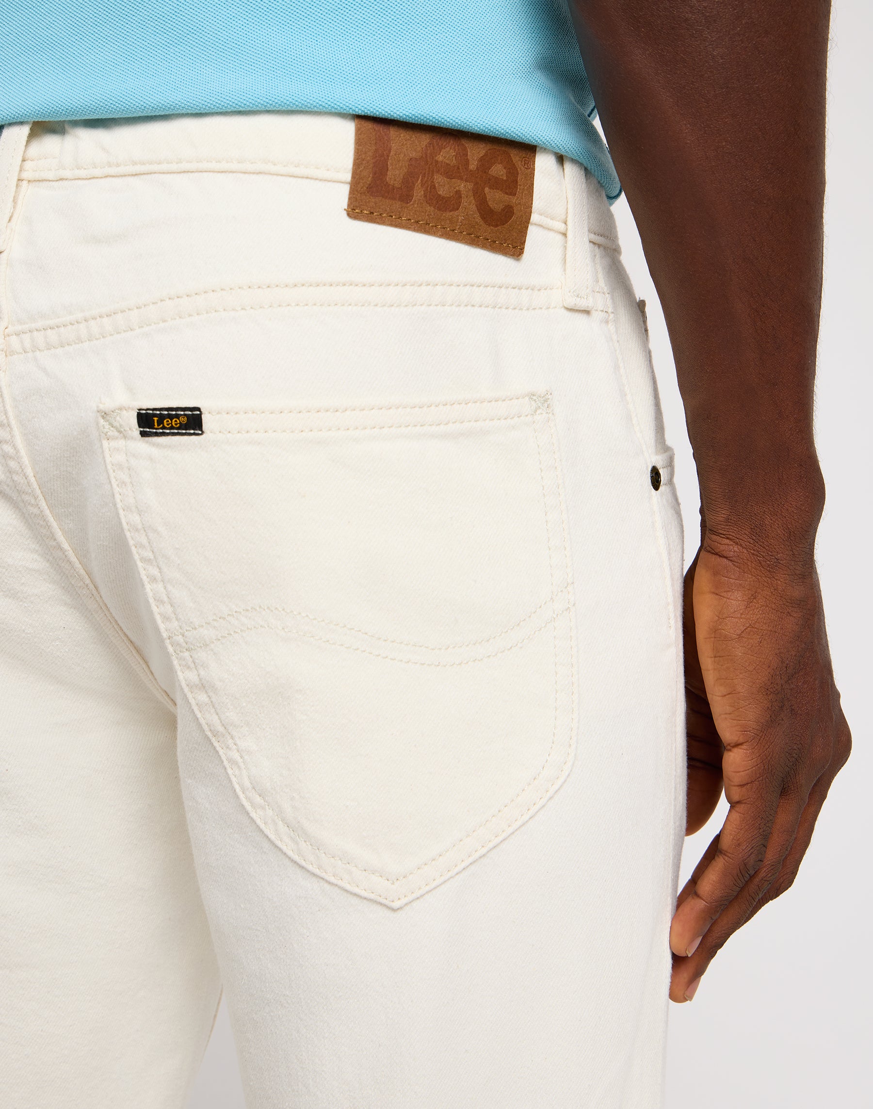 Daren Zip Fly en jeans blanc Lee