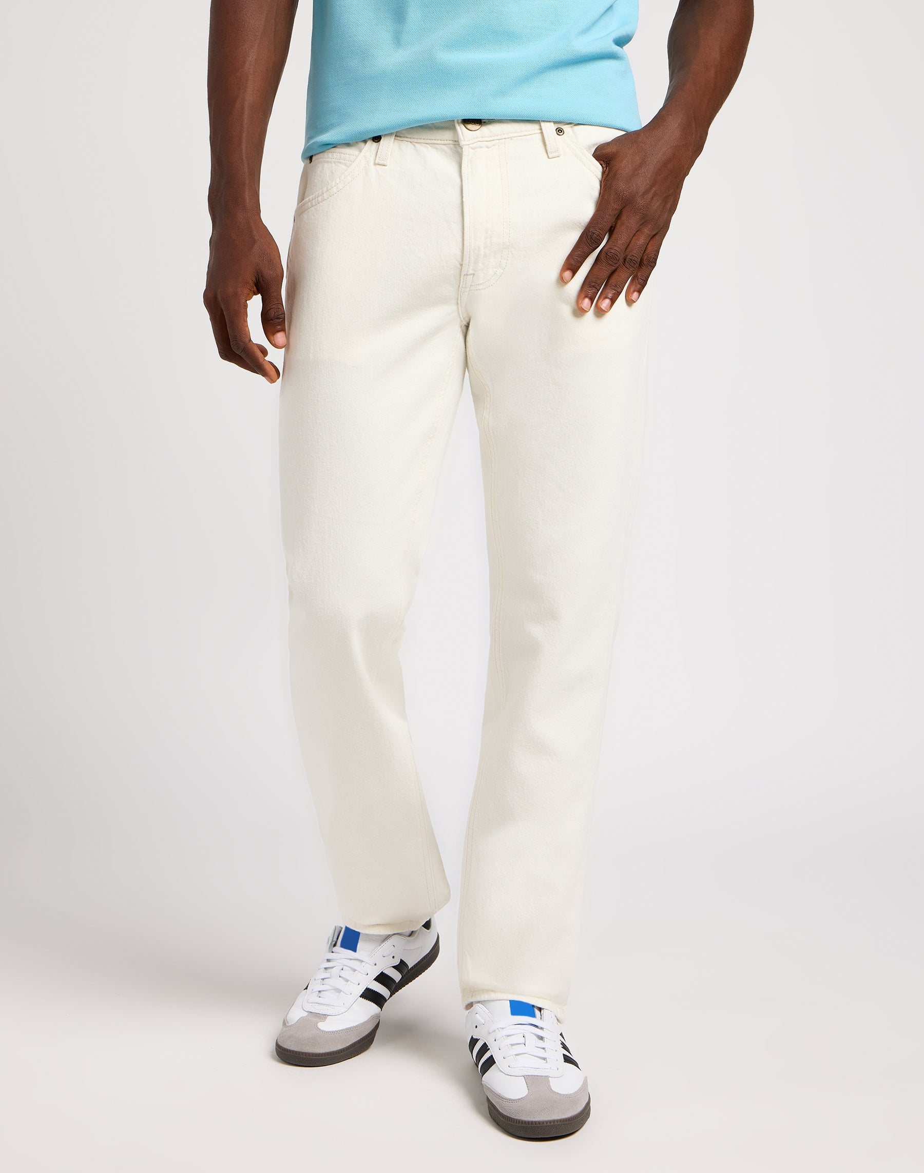 Daren Zip Fly en jeans blanc Lee