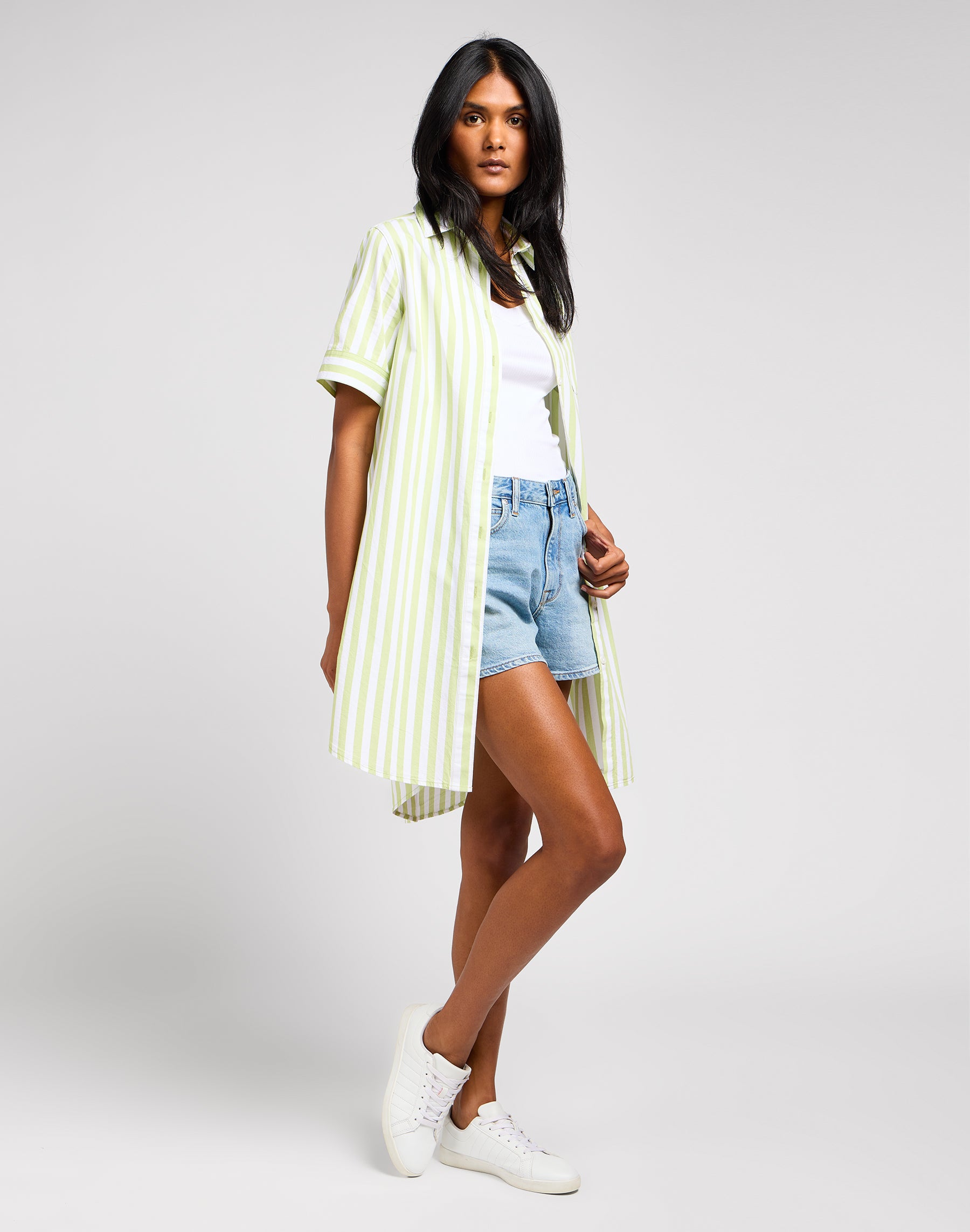 All Purpose A Line Dress in Matcha Robes Lee