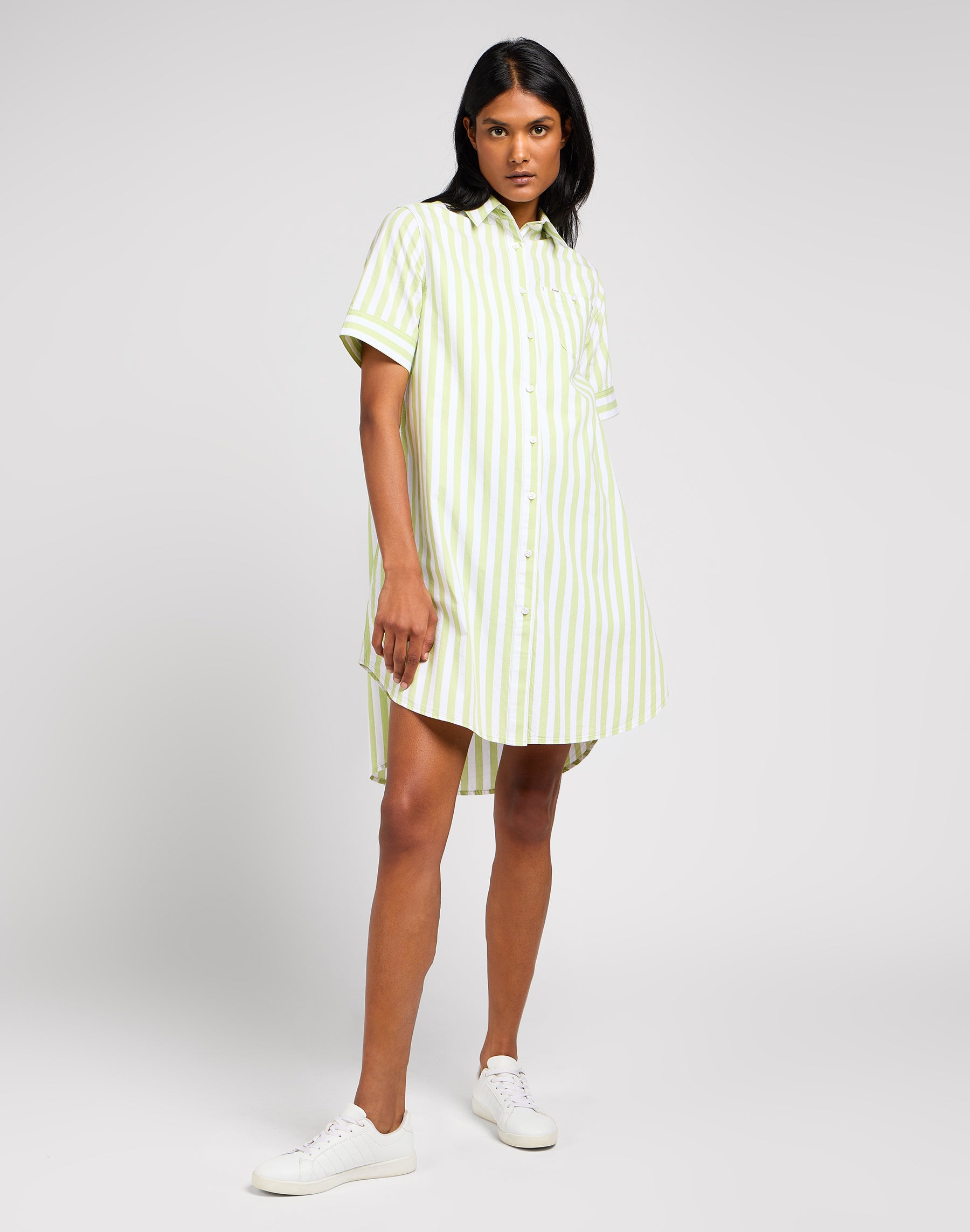 All Purpose A Line Dress in Matcha Robes Lee