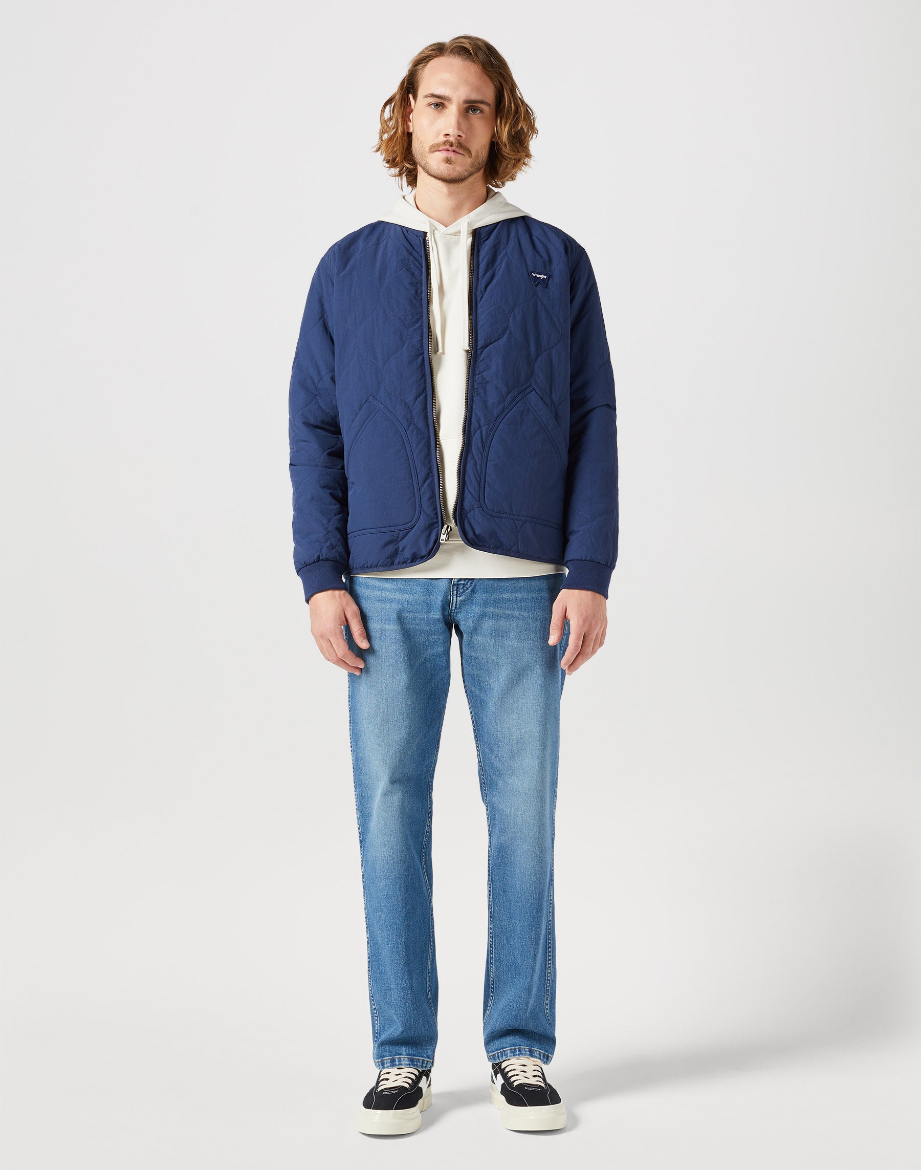 Puffer Jacket in Black Iris Vestes Wrangler