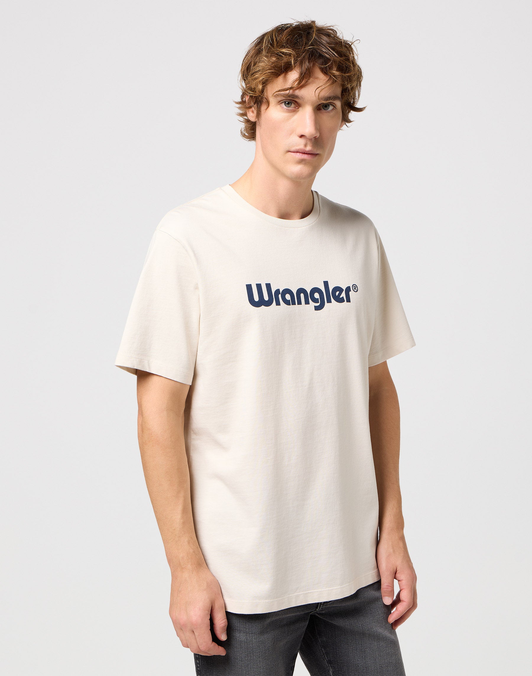 Logo Tee in White T-shirts Wrangler