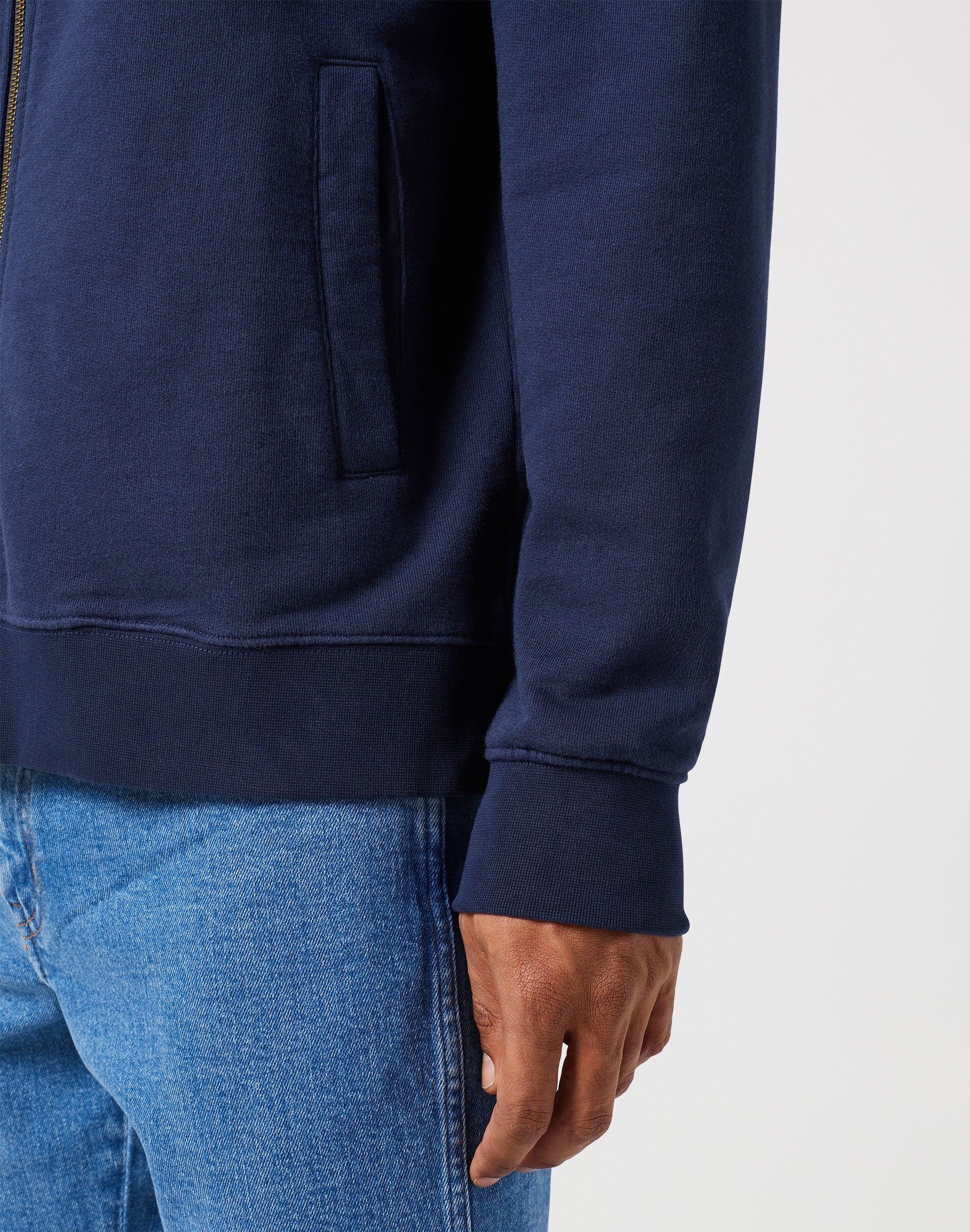 Funnel Neck Zip in Navy Sweat-shirts Wrangler