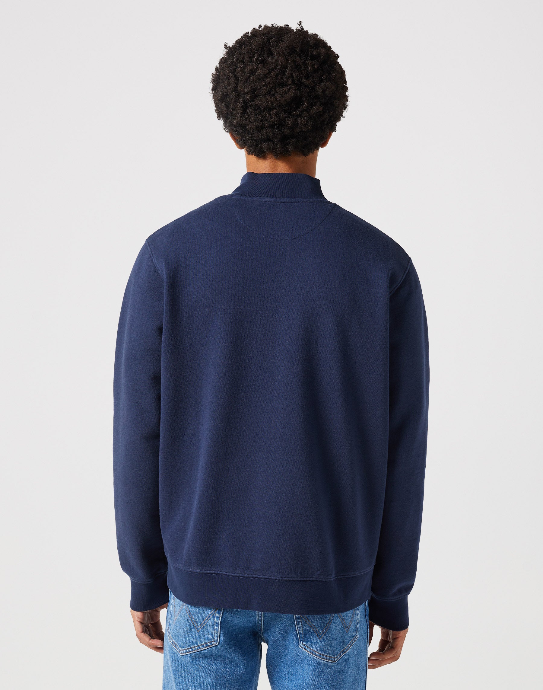 Funnel Neck Zip in Navy Sweat-shirts Wrangler