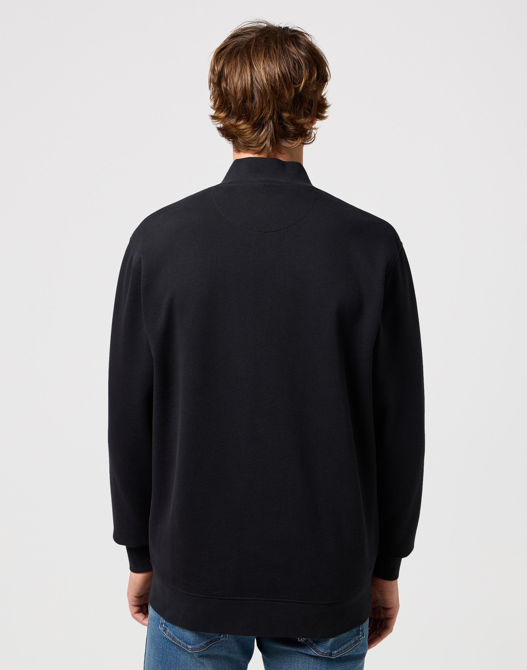 Funnel Neck Zip in Black Sweat-shirts Wrangler