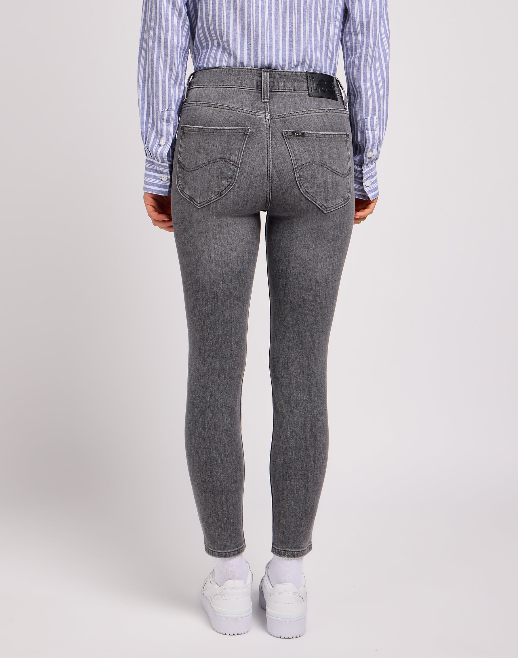 Scarlett High Zip en jeans Ash Stone Lee