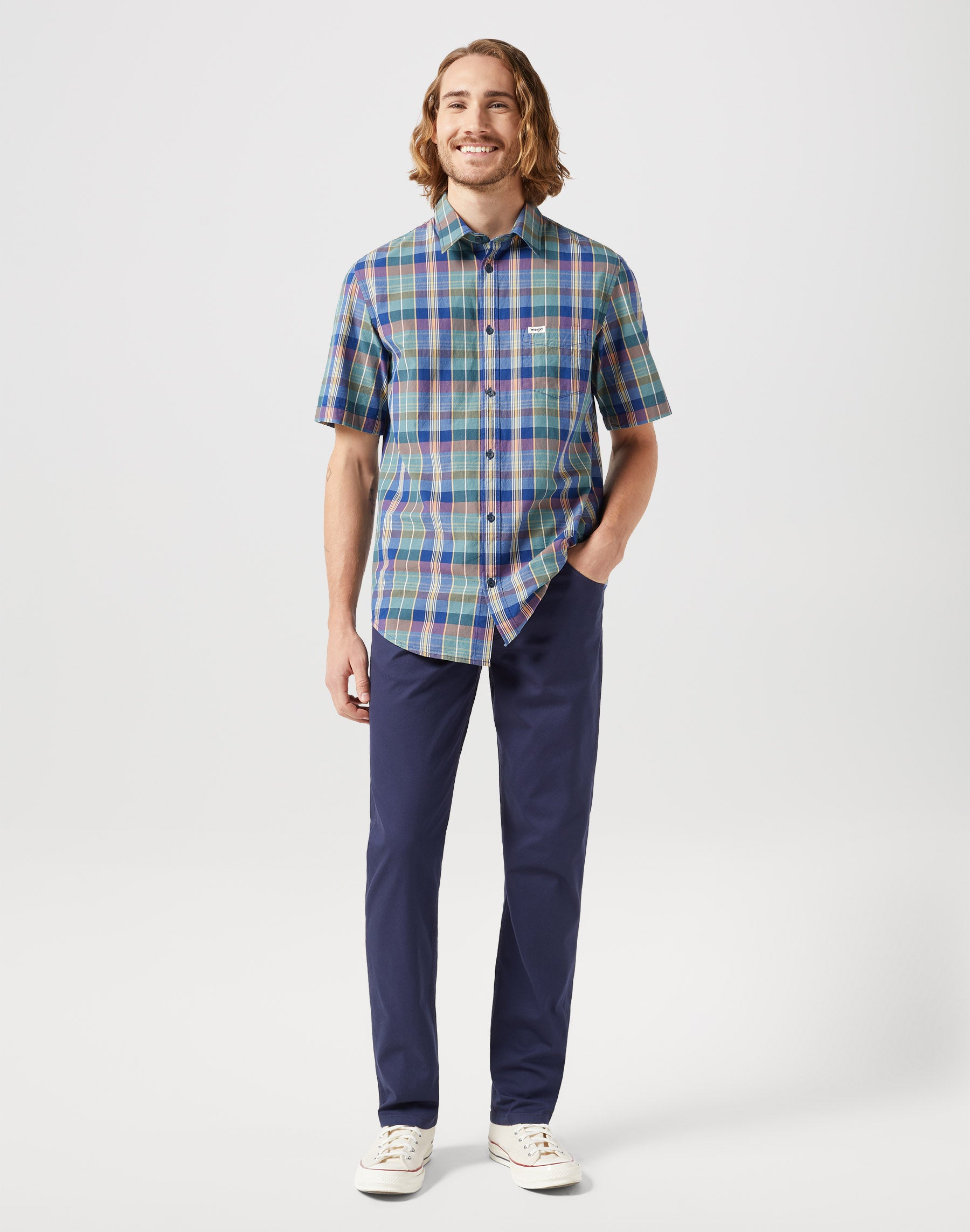 Greensboro Low Stretch in Dark Navy Pantalon Wrangler