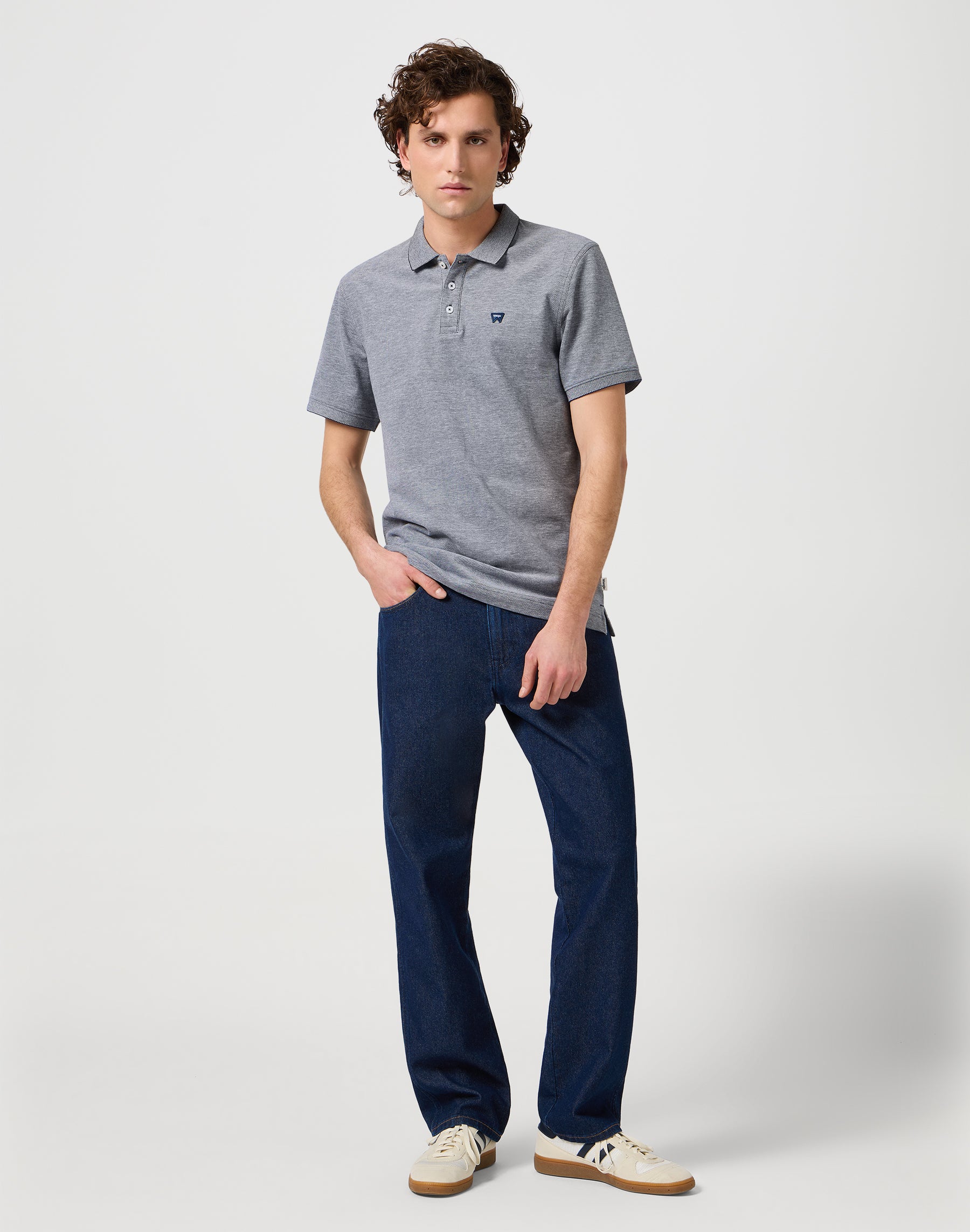 Polo en bleu marine T-shirts Wrangler