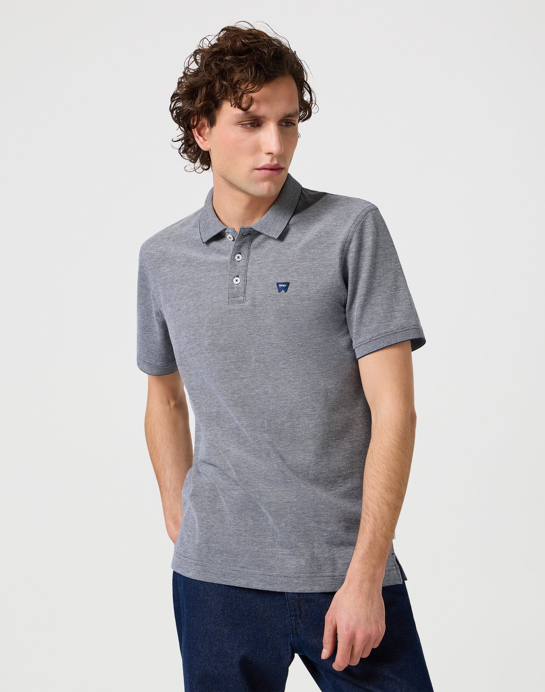Polo en bleu marine T-shirts Wrangler