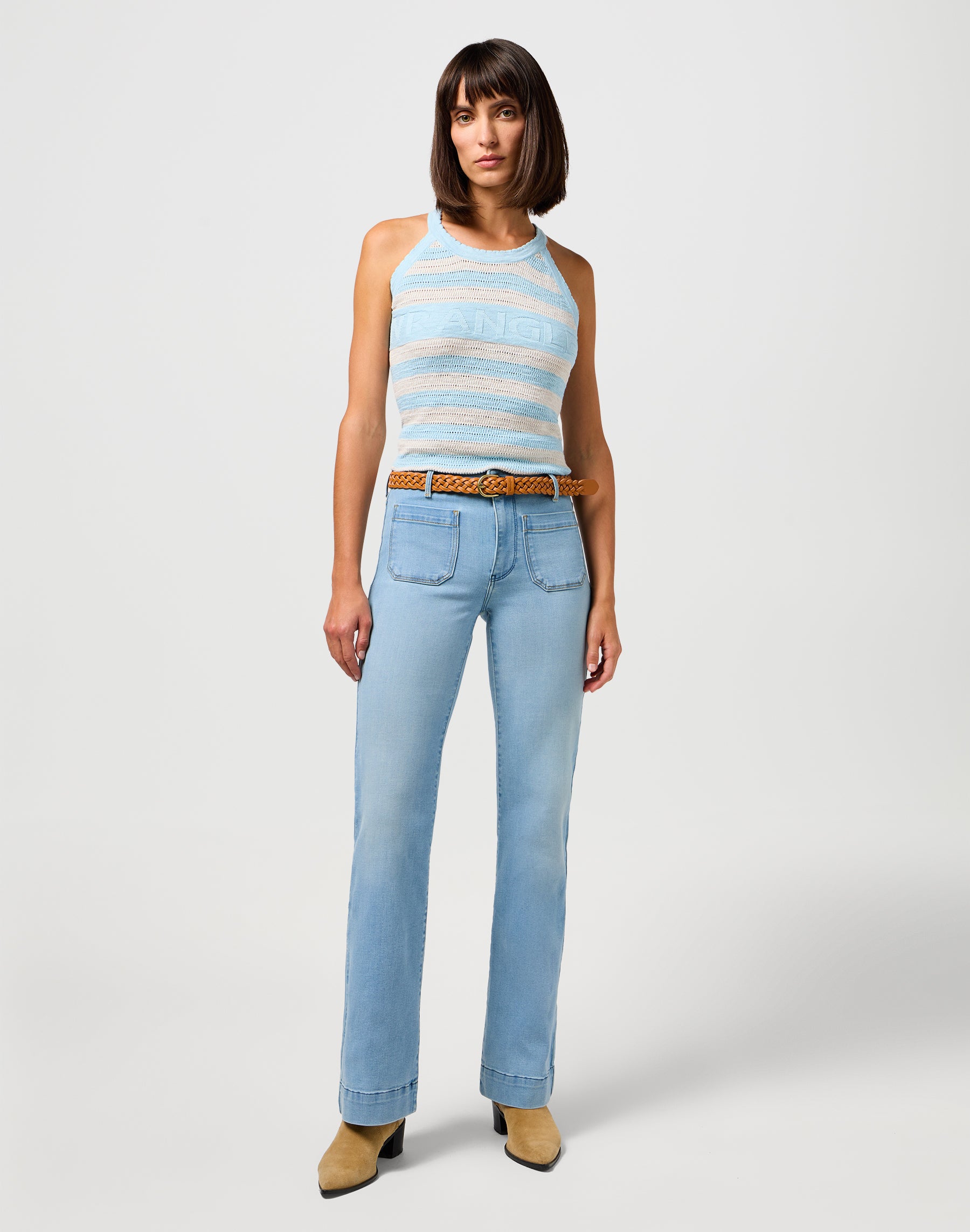 Braided Belt in Cognac Ceinture Wrangler