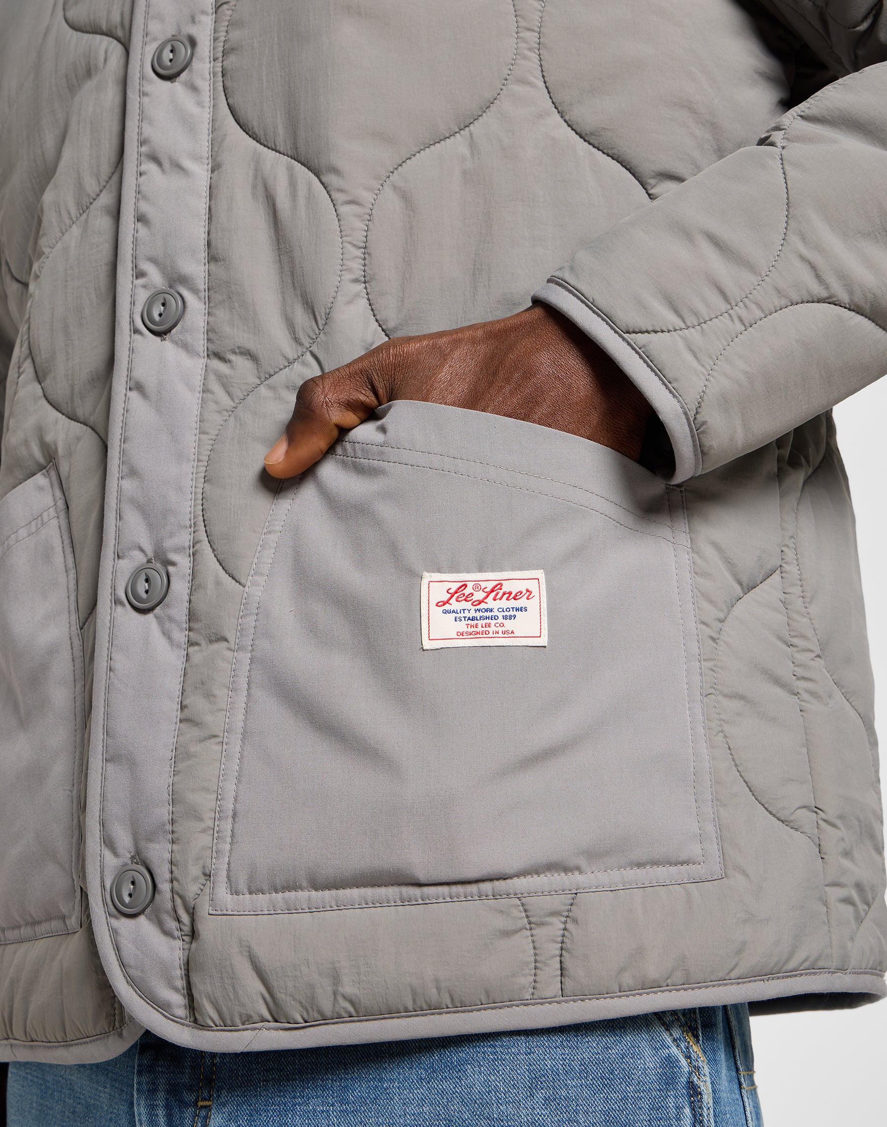 Veste de doublure matelassée en Hd Lee Gray Vestes Lee