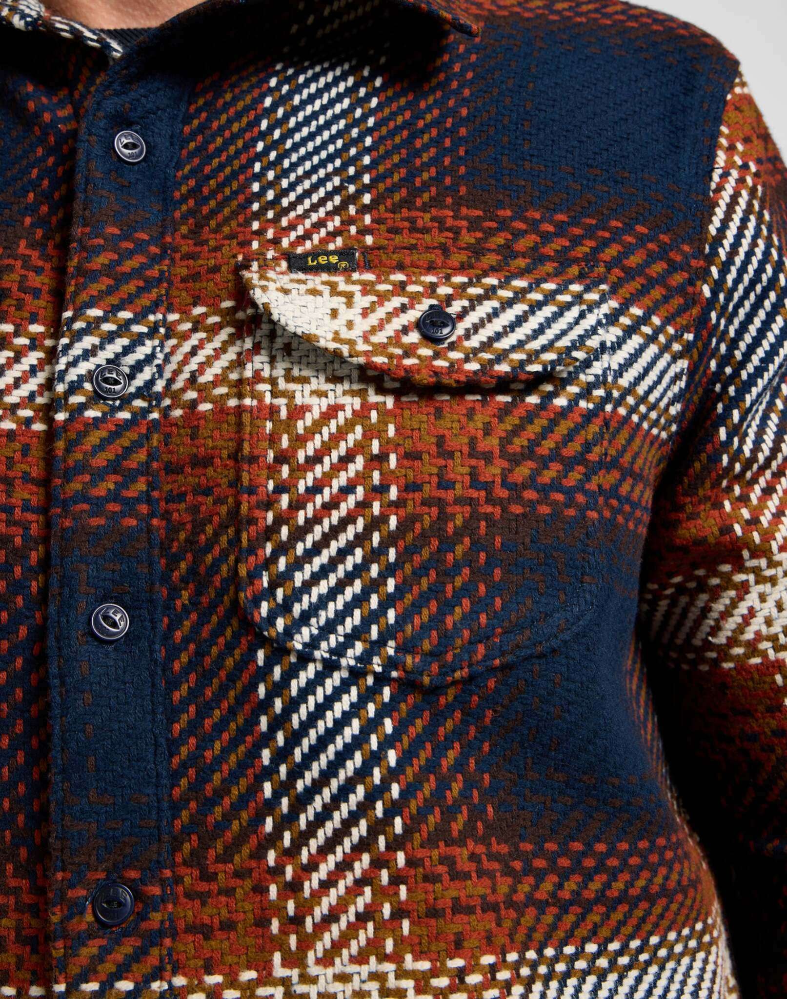 101 Chemise de travail à Navy Chemises Lee