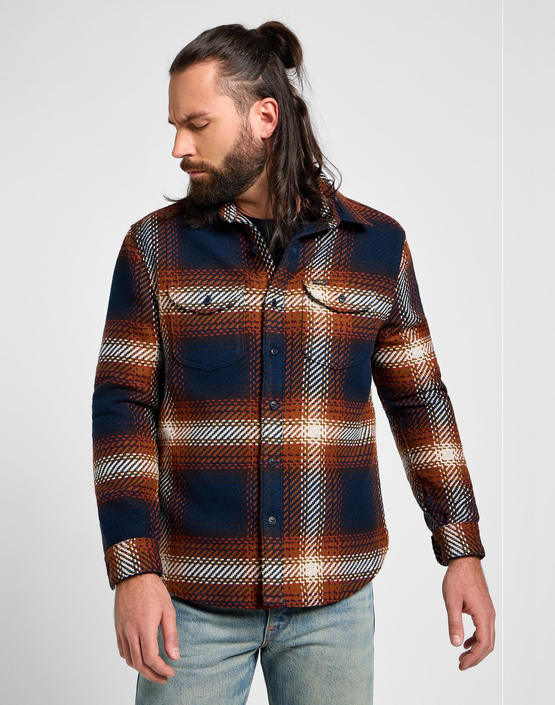 101 Chemise de travail à Navy Chemises Lee