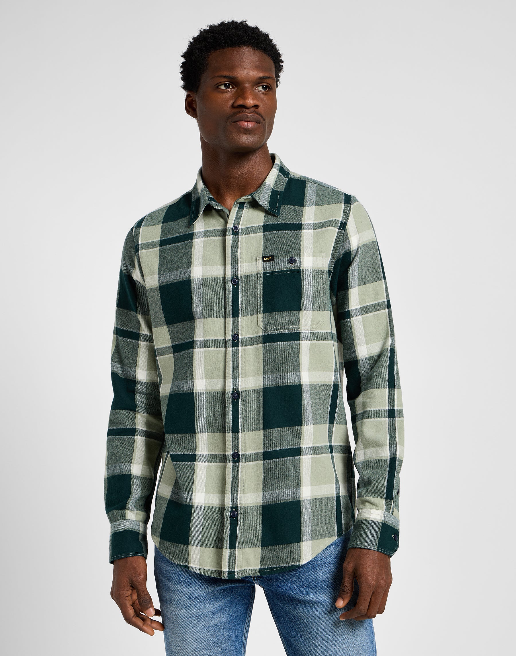 Chemises Leesure Shirt in Green Lee