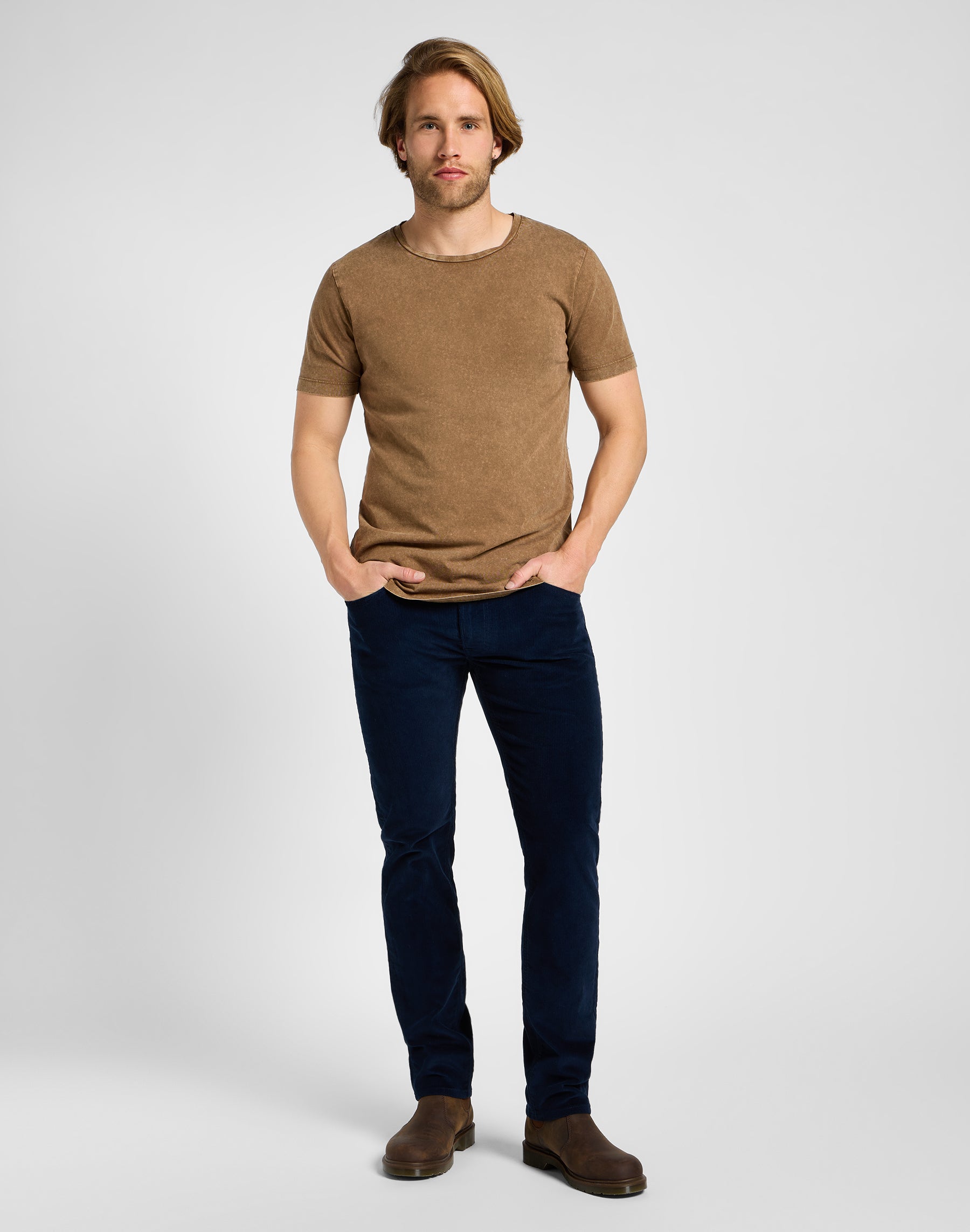 Daren Zip Fly en pantalon Rivet Navy Lee