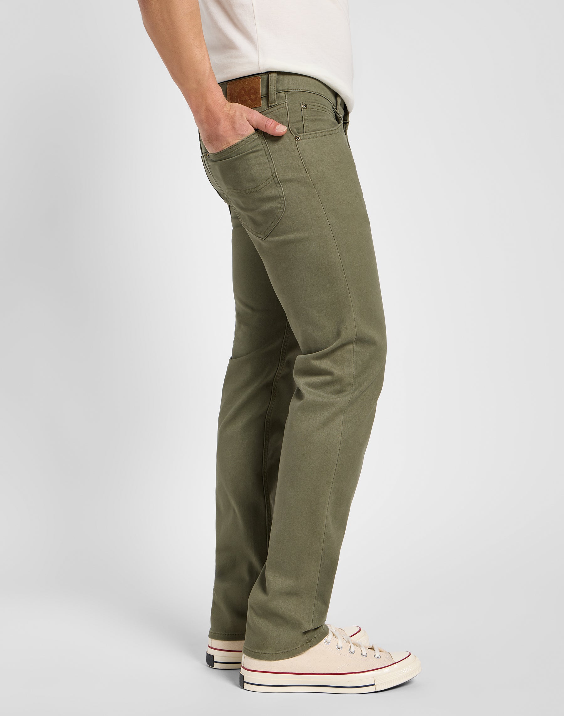 Daren Zip Fly en pantalon Mercantile Green Lee