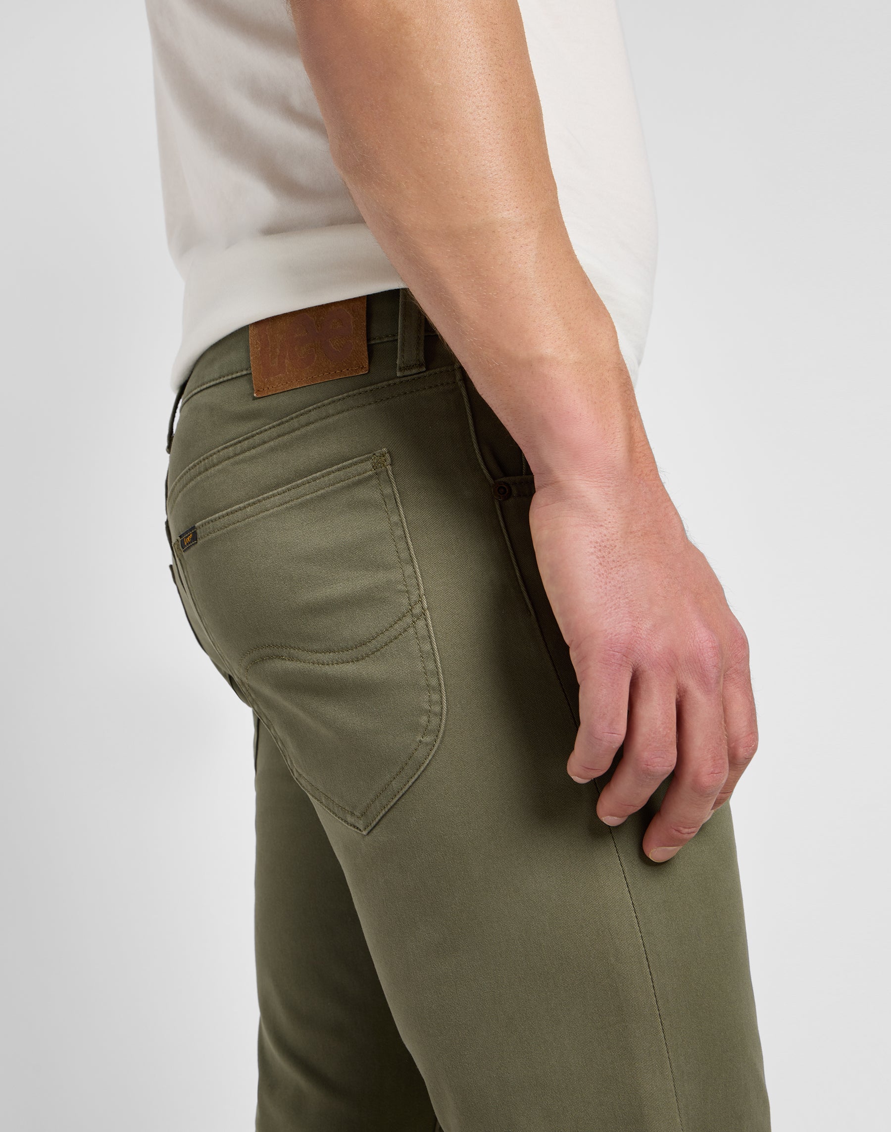 Daren Zip Fly en pantalon Mercantile Green Lee