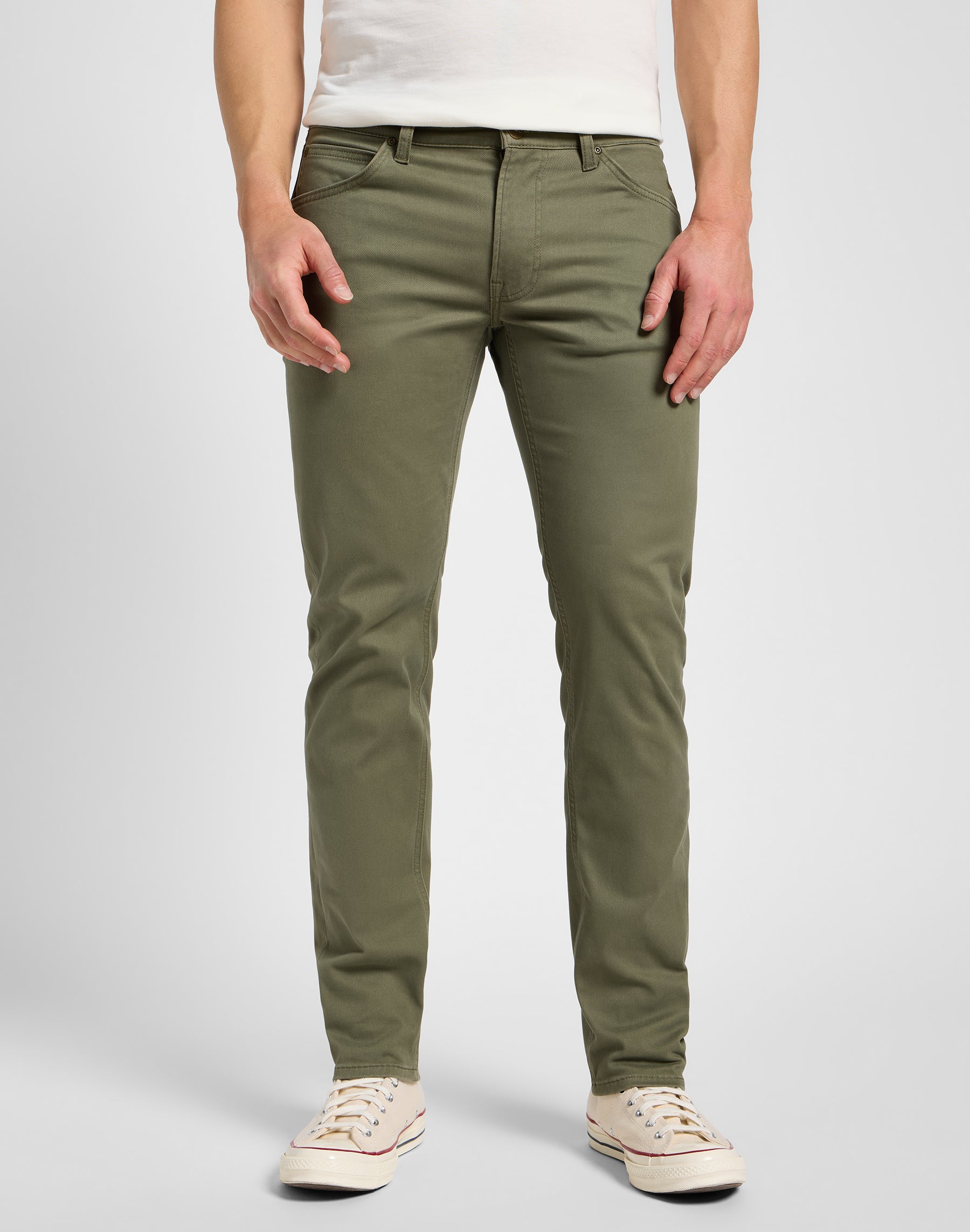 Daren Zip Fly en pantalon Mercantile Green Lee