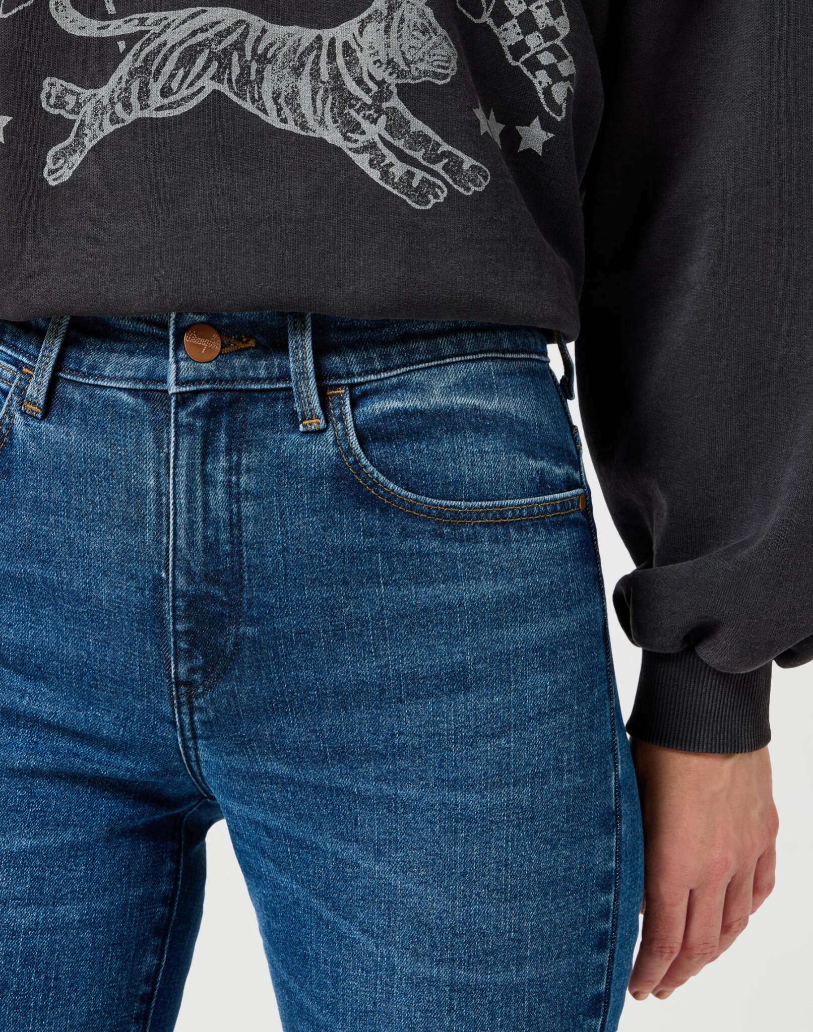 Straight in Vintage Blue Jeans Wrangler