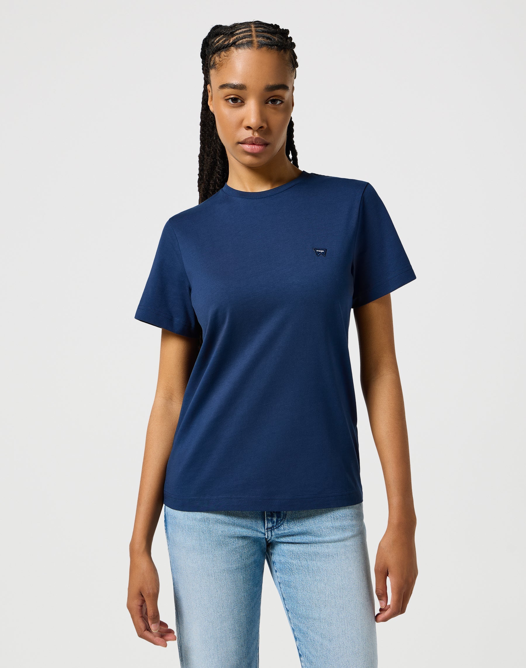 T-shirt Regular Tee en bleu marine foncé T-shirts Wrangler