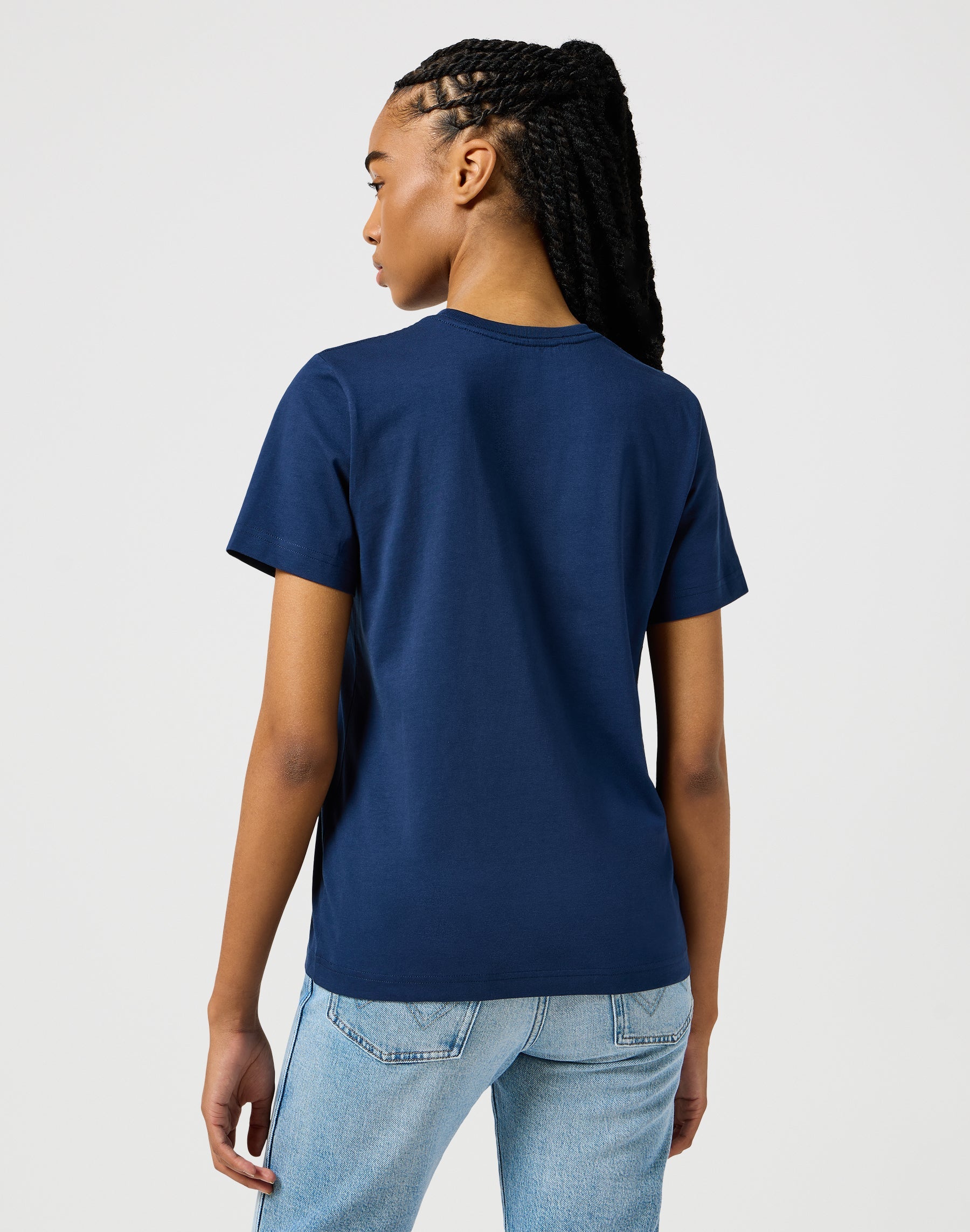 T-shirt Regular Tee en bleu marine foncé T-shirts Wrangler