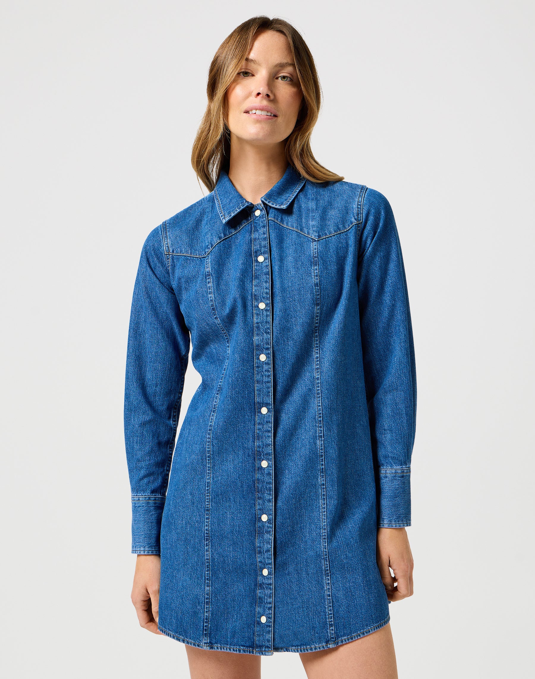 Reg Denim Dress in Petrified Robes Wrangler