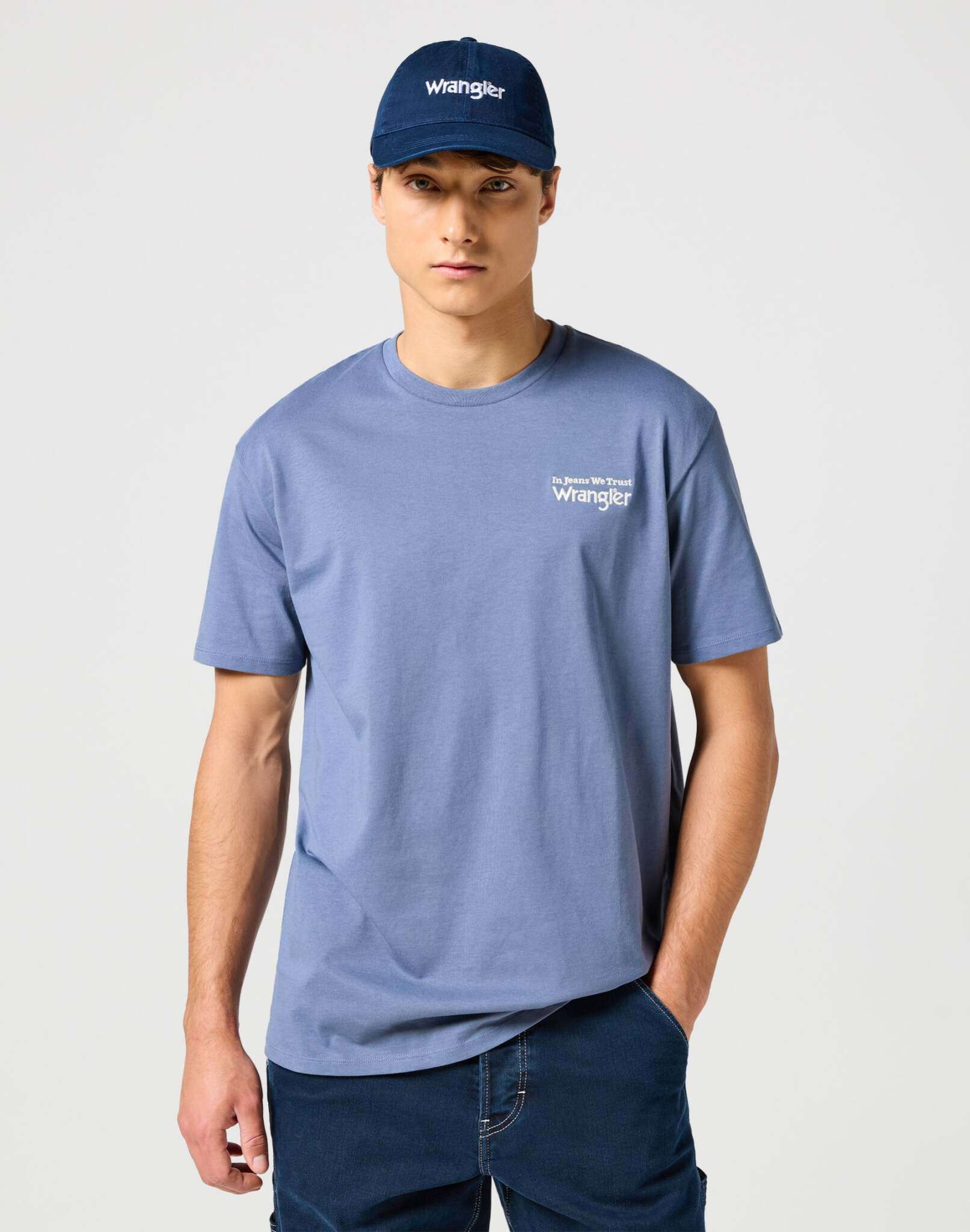 Casquette Washed Logo in Navy Casquettes Wrangler