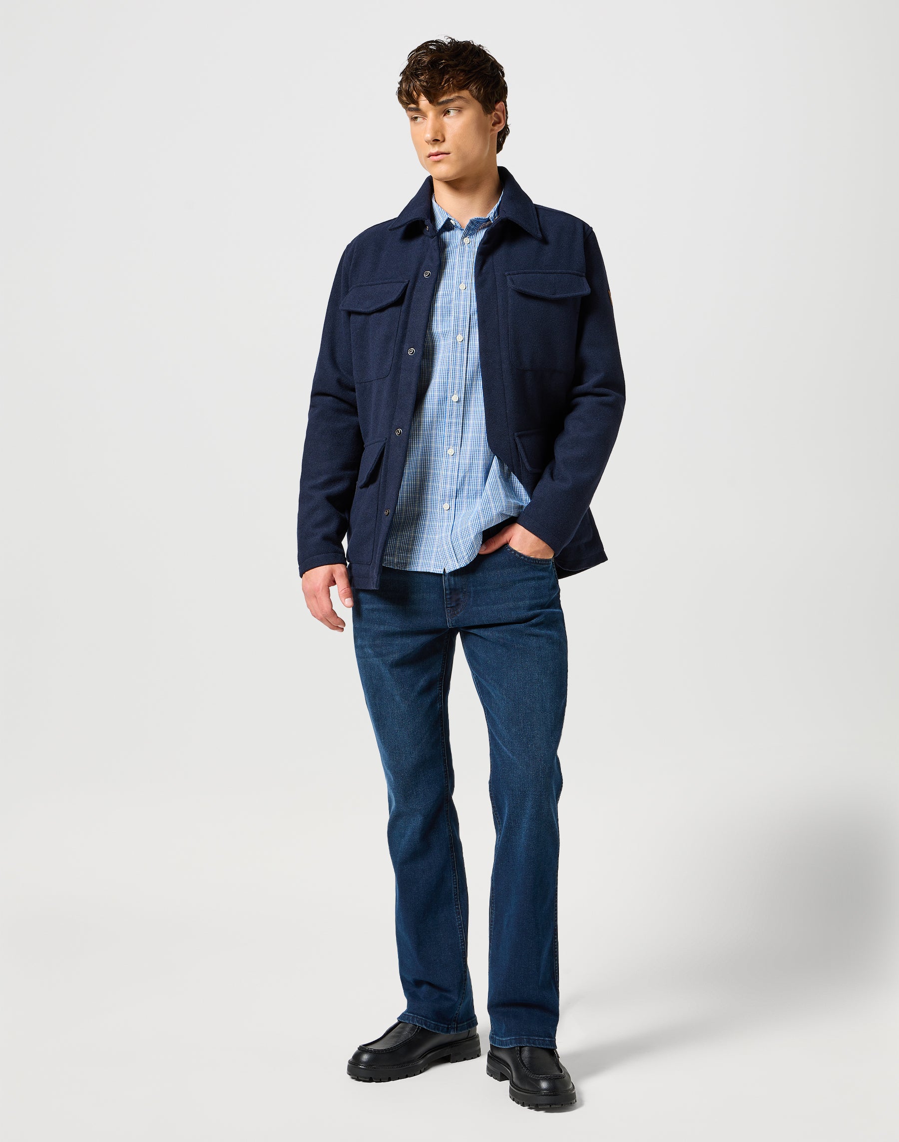 Transitional Jacket in Dark Navy Vestes Wrangler