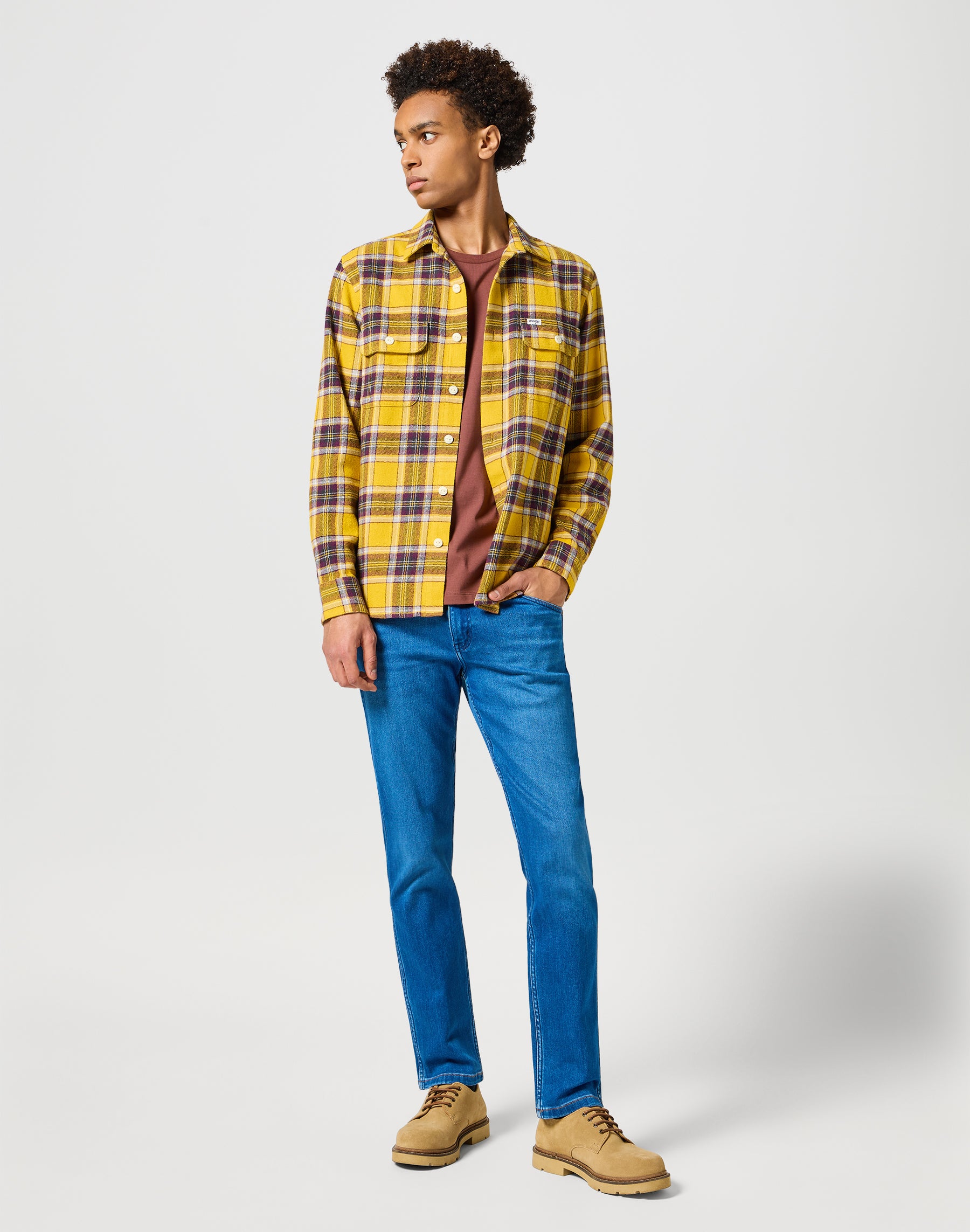 Two Pocket Shirt in Yellow Chemises Wrangler