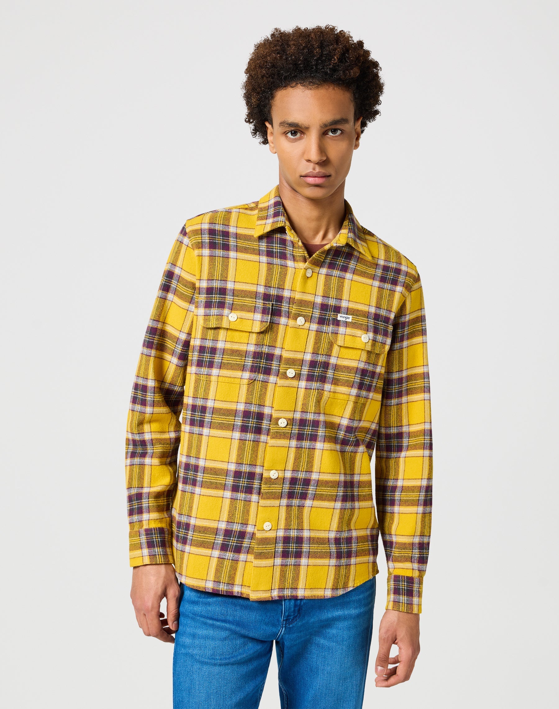 Two Pocket Shirt in Yellow Chemises Wrangler