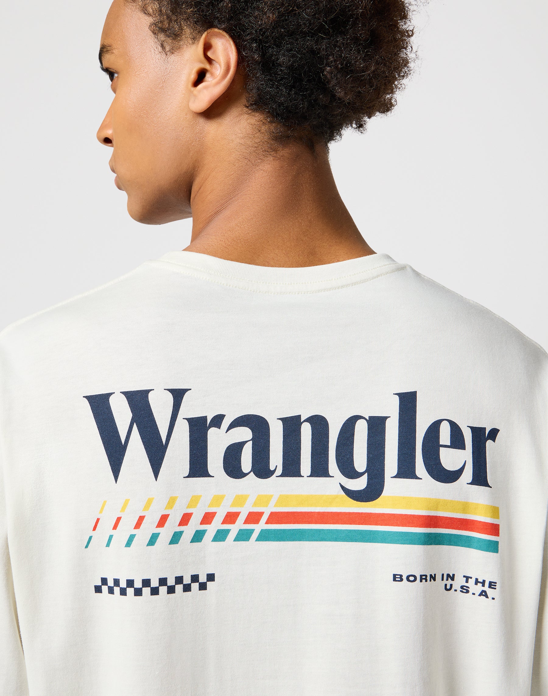 T-shirts manches longues Graphic Tee en blanc vintage T-shirts Wrangler