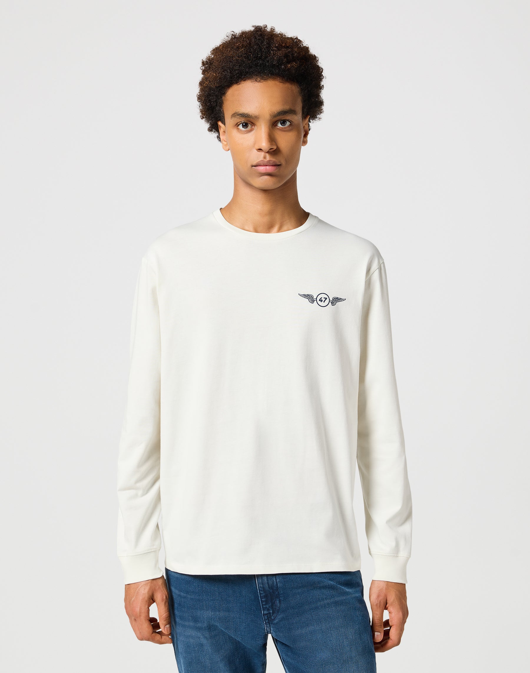T-shirts manches longues Graphic Tee en blanc vintage T-shirts Wrangler