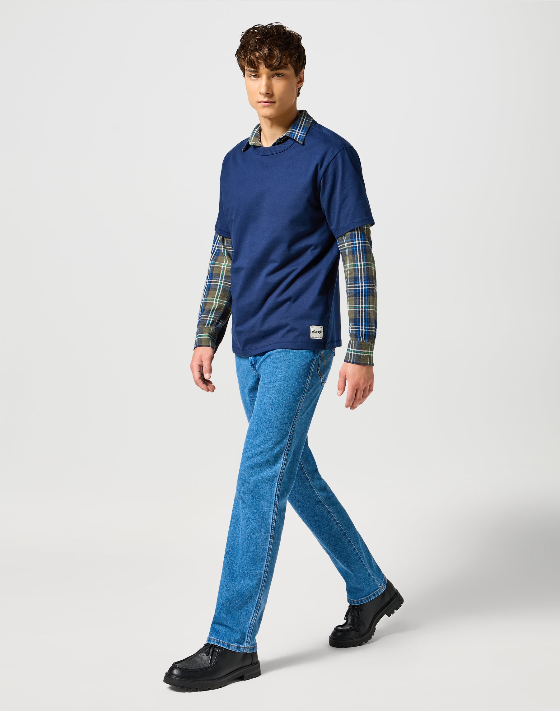 Tee shortleeves Solid in Navy T-shirts Wrangler